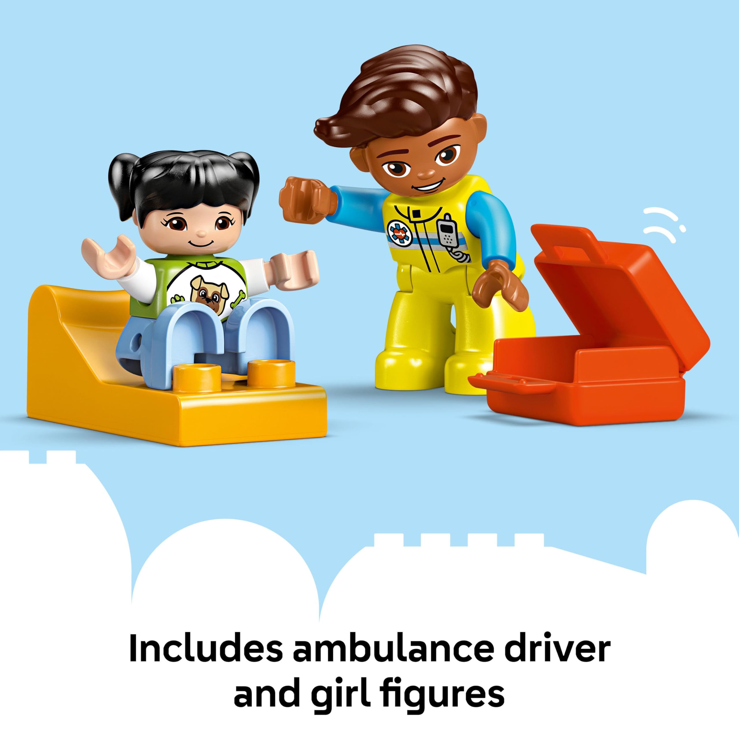 LEGO DUPLO Ambulance & Driver Set 10447 - Educational Role-Play for Ages 2+ 6