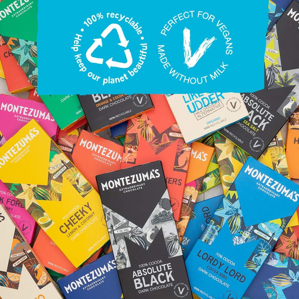 Montezuma's - Spice It Up 70 % Kakao, dunkle Schokolade mit Ingwer, 90 g Riegel 8