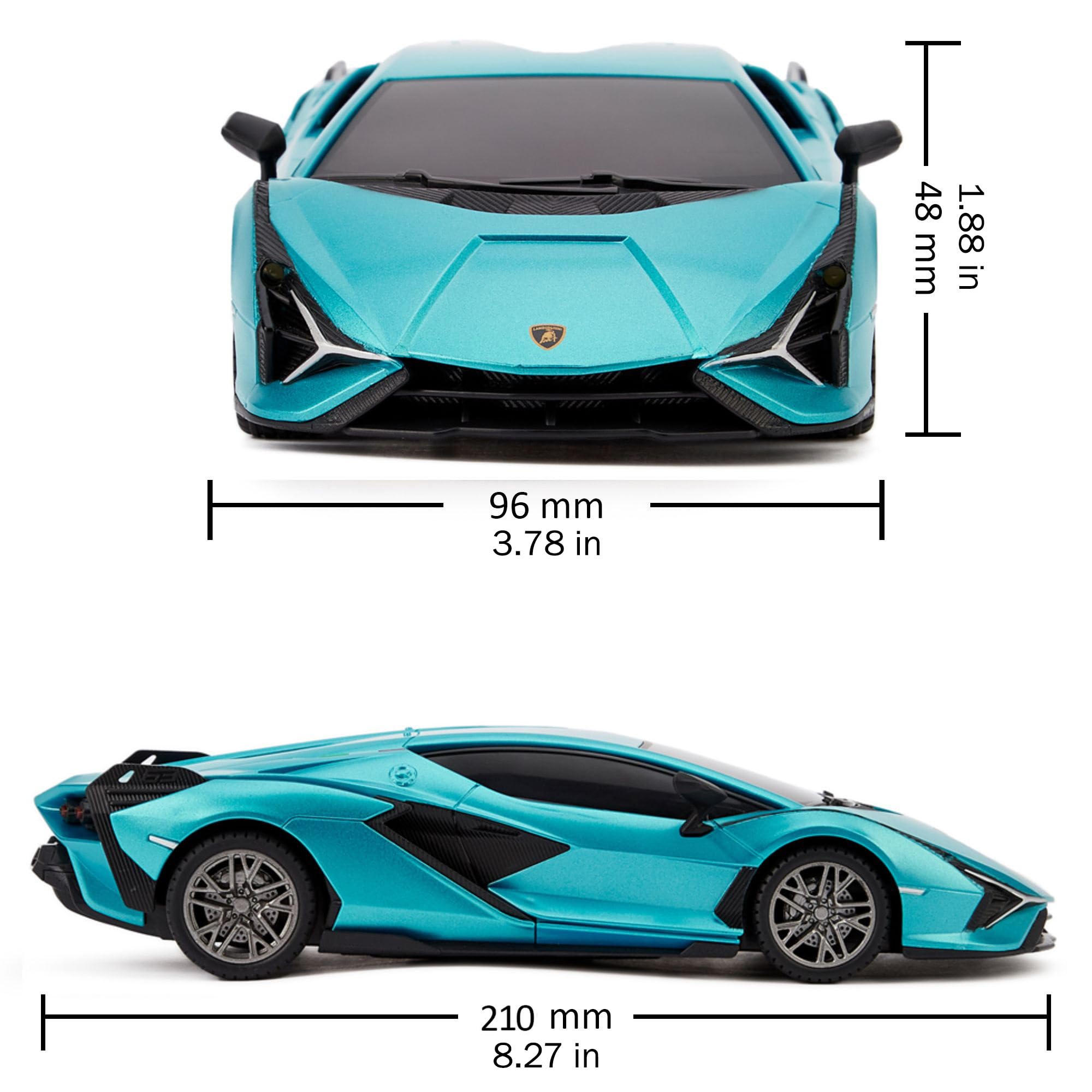 1:24 Scale RC Lamborghini Sián FKP 37 - Blue Licensed Remote Control Car for Kids & Adults 9