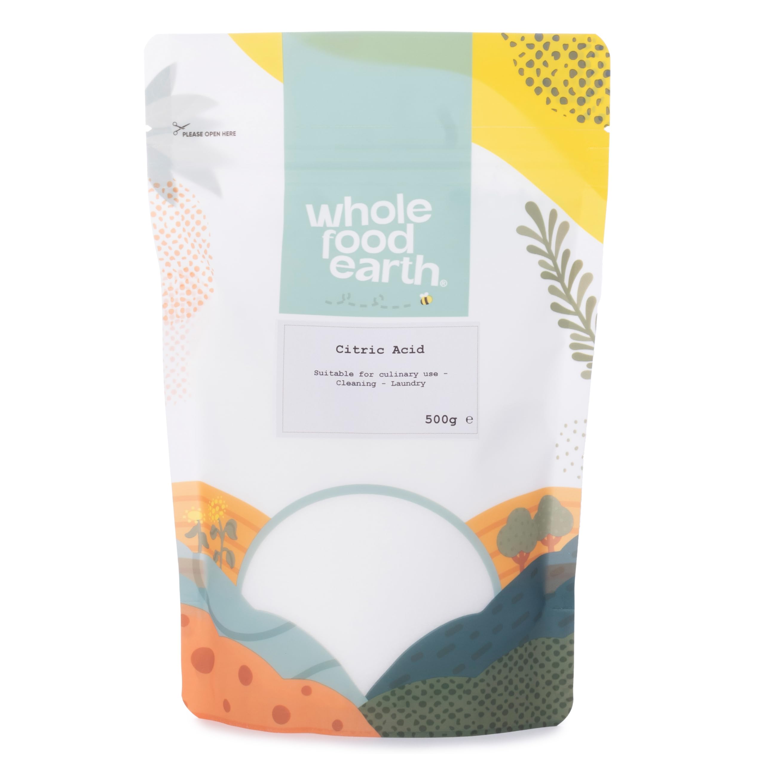 Wholefood Earth Anhydrous Citric Acid Food Grade Powder | 500g
