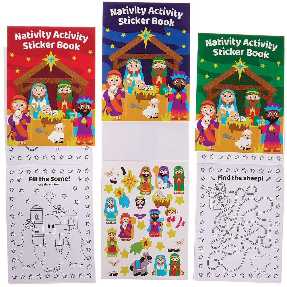 Baker Ross FX289 Nativity Activity Sticker Books - Pack of 8 4