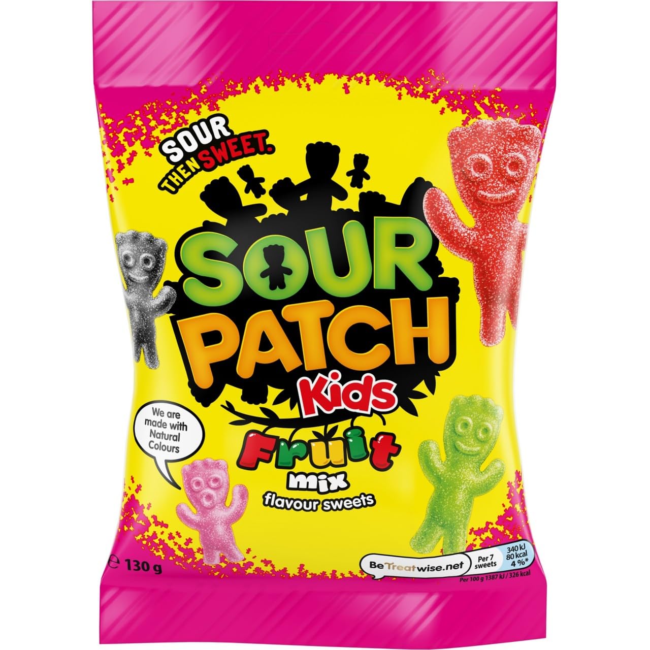 Sour Patch Kids, saure Süßigkeiten mit gemischtem Fruchtgeschmack, würzige und zähe vegane Süßigkeiten, 130 g
