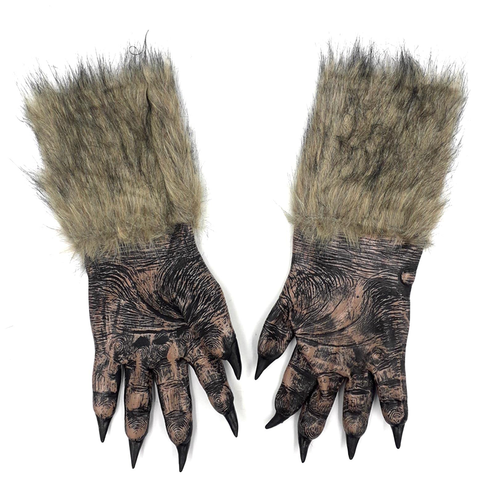 Bristol Novelty Wolf Hands MD241 | Black and Brown | Adult Unisex Costume Accessory 3