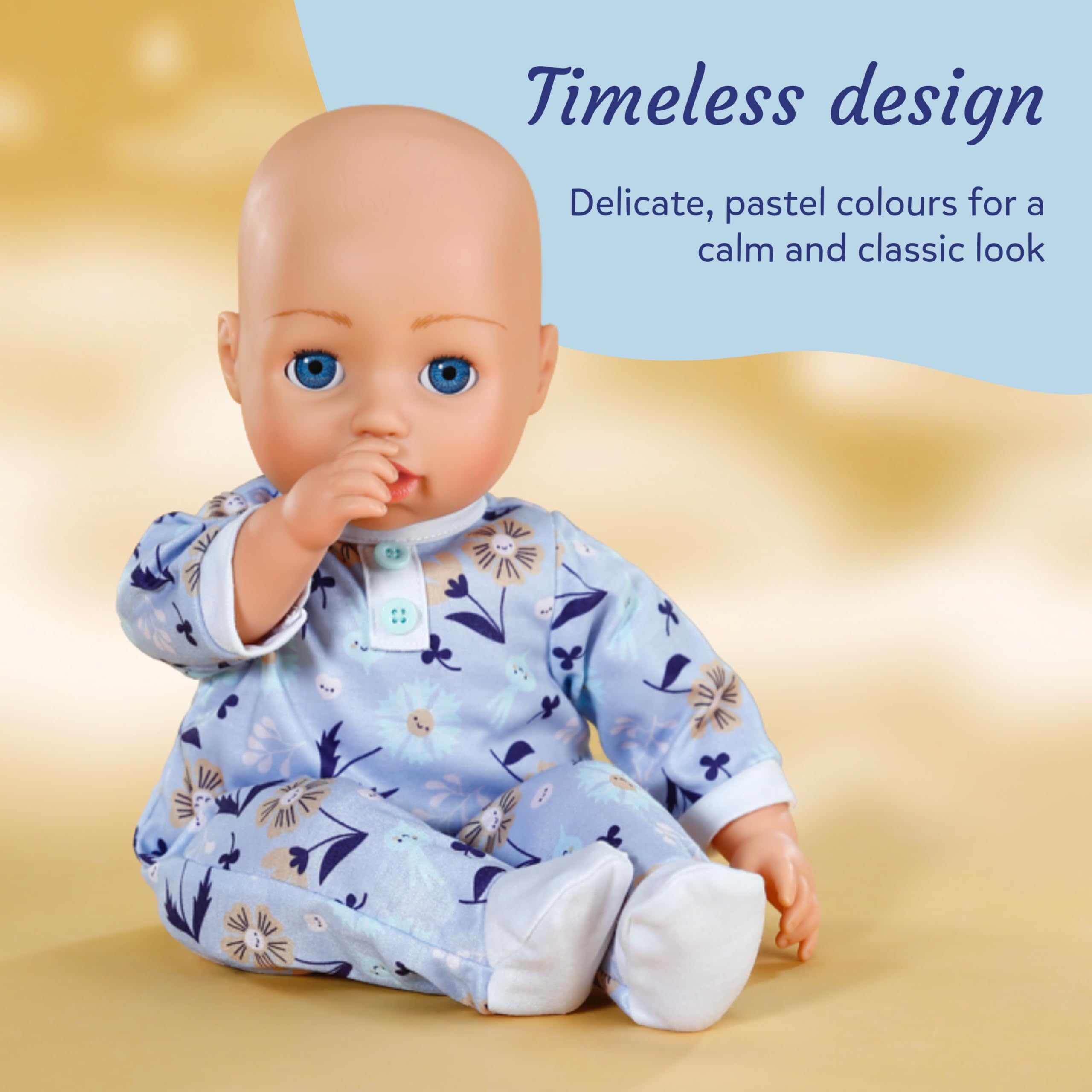 Baby Annabell Blue Romper - Soft Floral Fabric for 43cm Dolls 9
