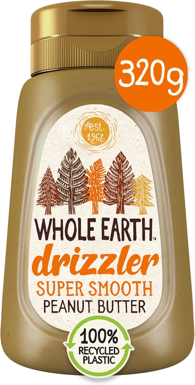Whole Earth Drizzler Original Roasted Peanut Butter - Super Smooth Squeezy Spread
