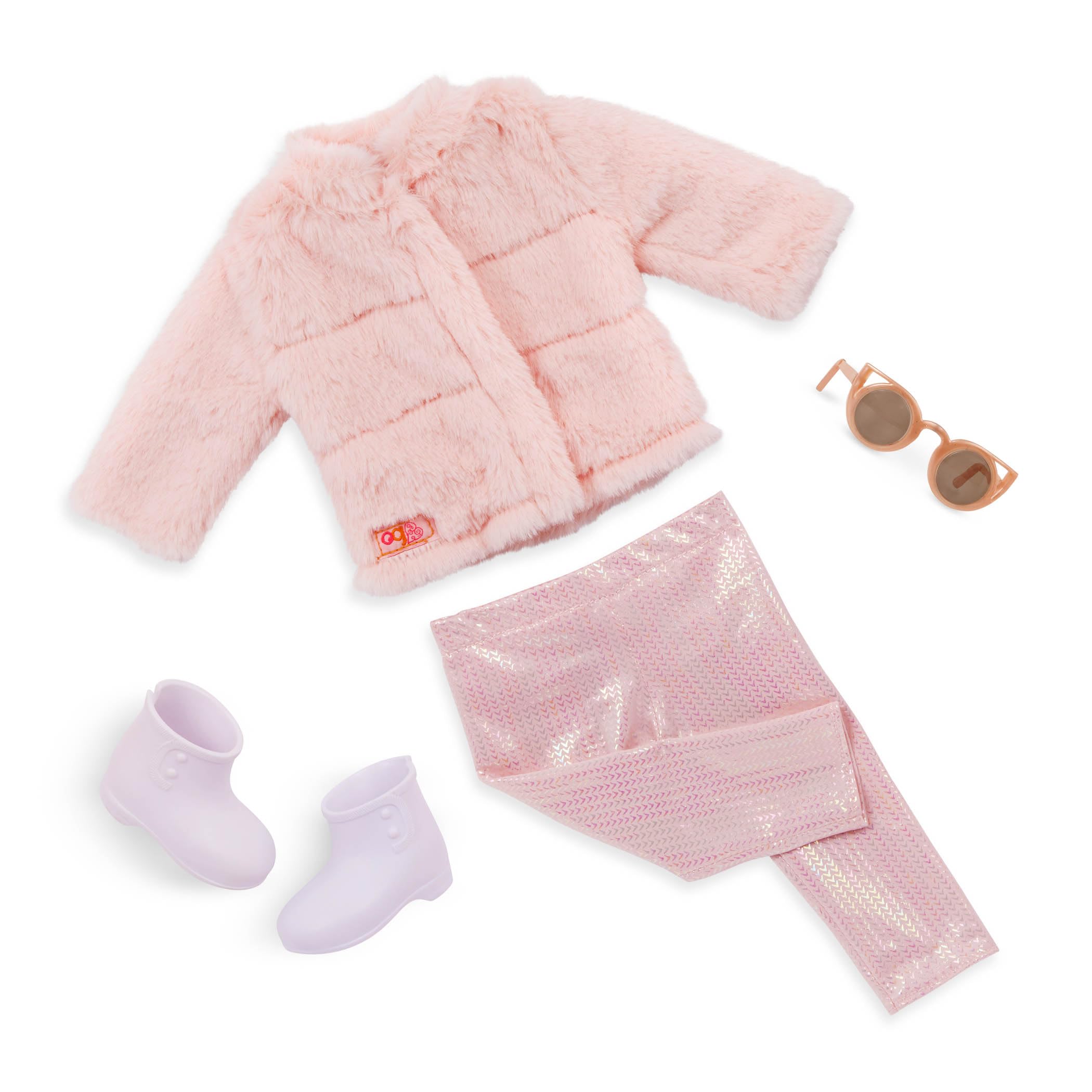 Our Generation Ava Doll - 18-inch Fashion Doll with Pink Faux-Fur Coat 13