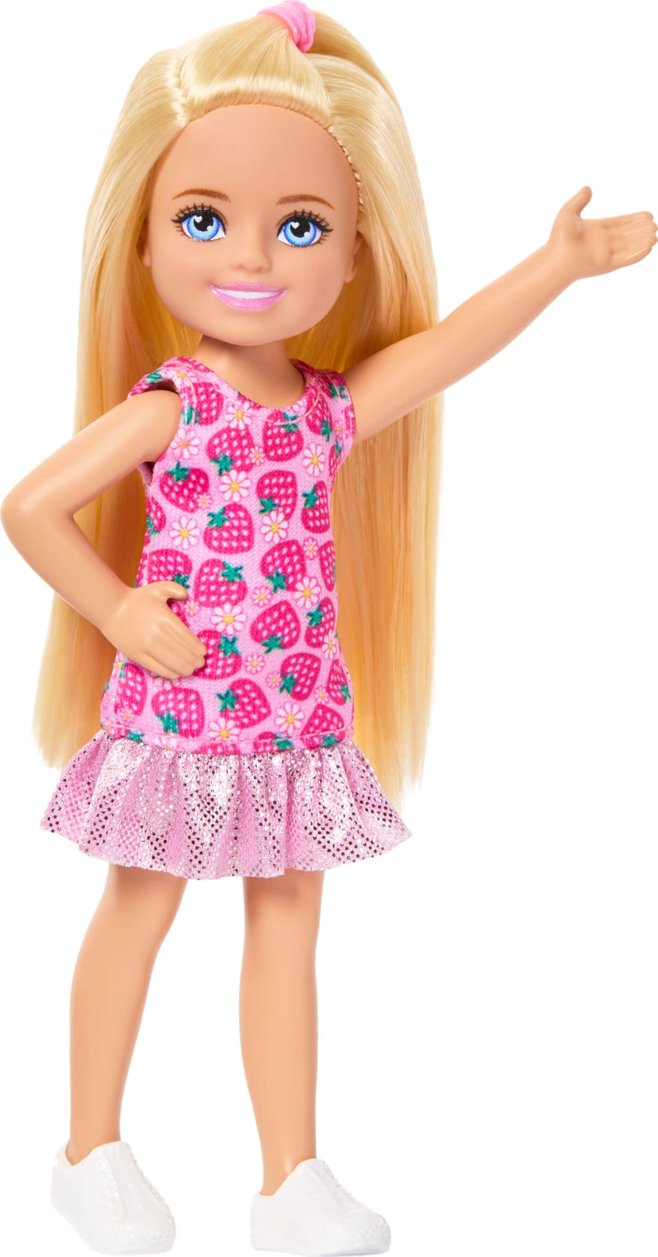 Barbie Club Chelsea Doll - 6-Inch with Blonde Hair, Strawberry Dress & Shoes | Model JJB33 4