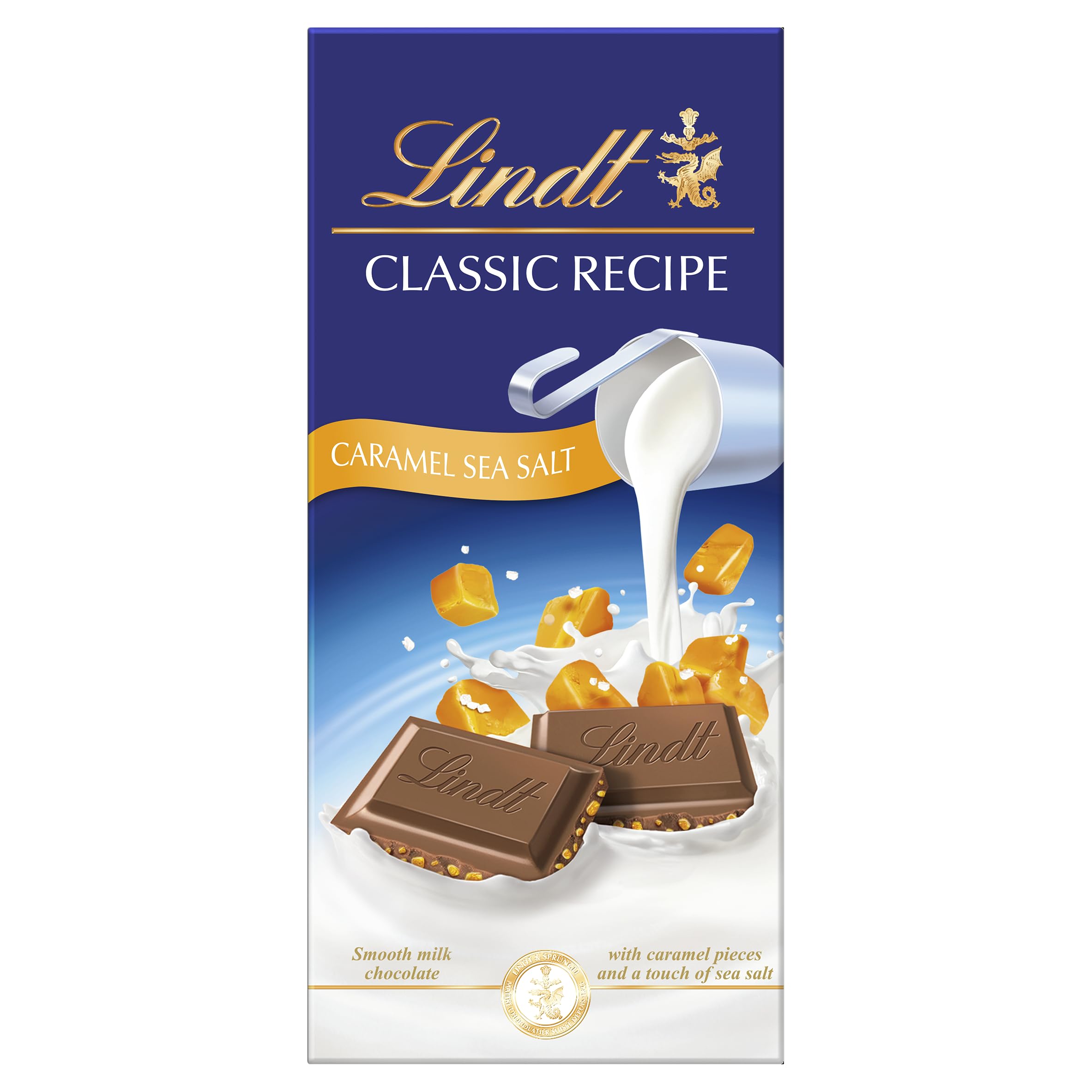 Lindt Classic Recipe Milk Chocolate Caramel Sea Salt 100g