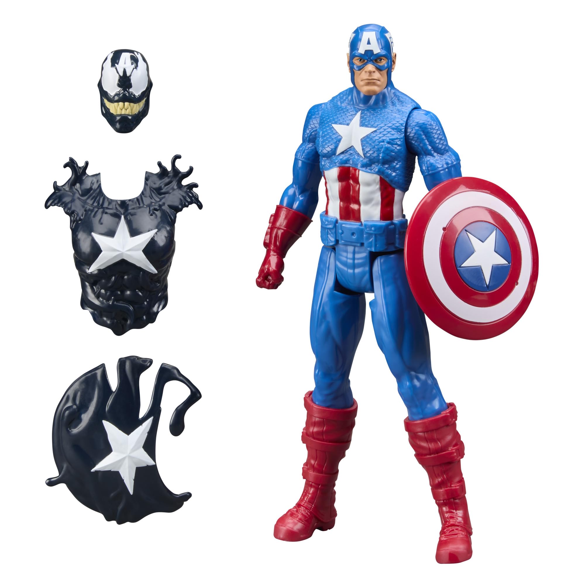 Marvel Avengers VenomVersus Titan Hero Series Venomized Captain America & Hulk 30-cm Action Figures 13