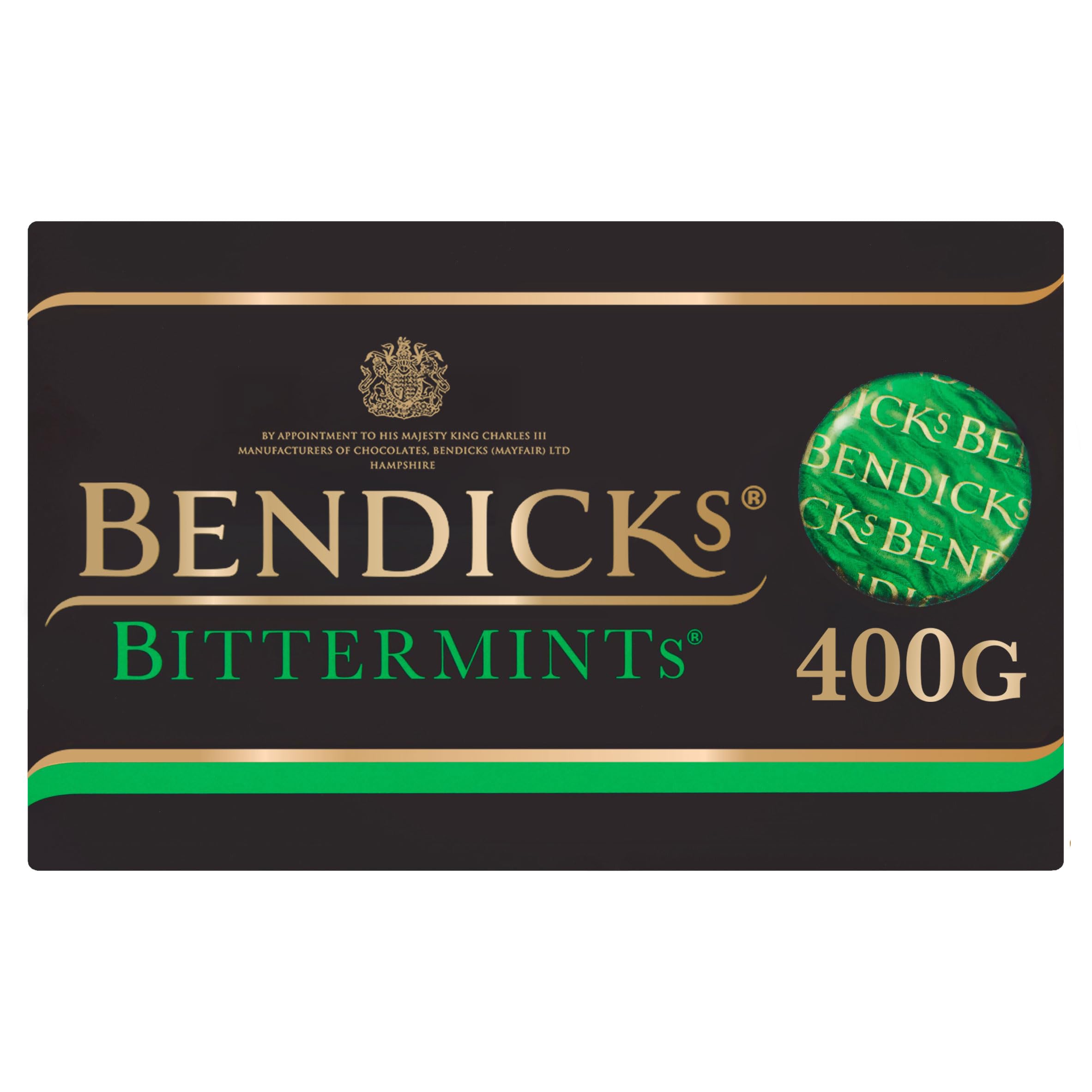 Bendicks Dark Chocolate Coated Bittermints - Vegan, Kosher Friendly, 400g Box