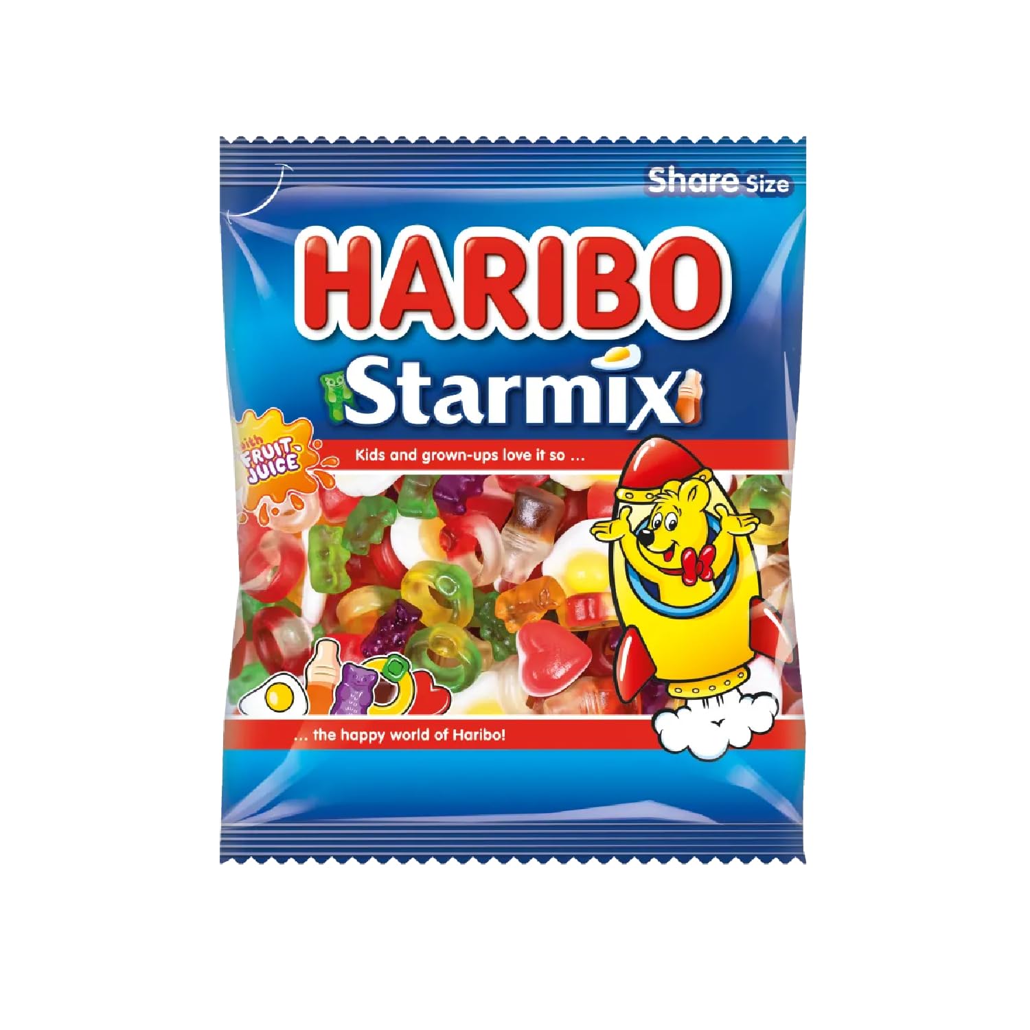 HARIBO Starmix with Real Fruit Juice, Iconic Fruit & Cola Gummy Sweets, 140g 10