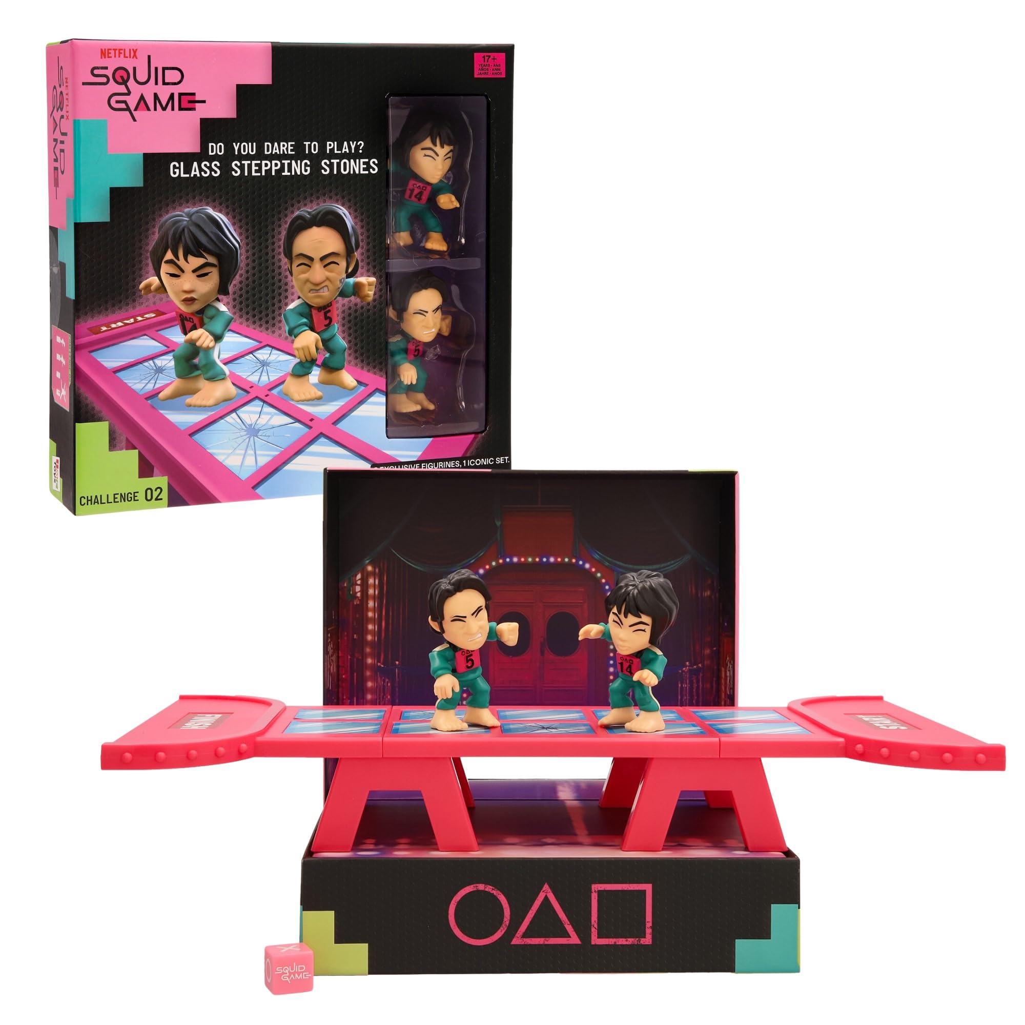IMC Toys Squid Game - The Glass Tile Challenge Game Set with Figurines