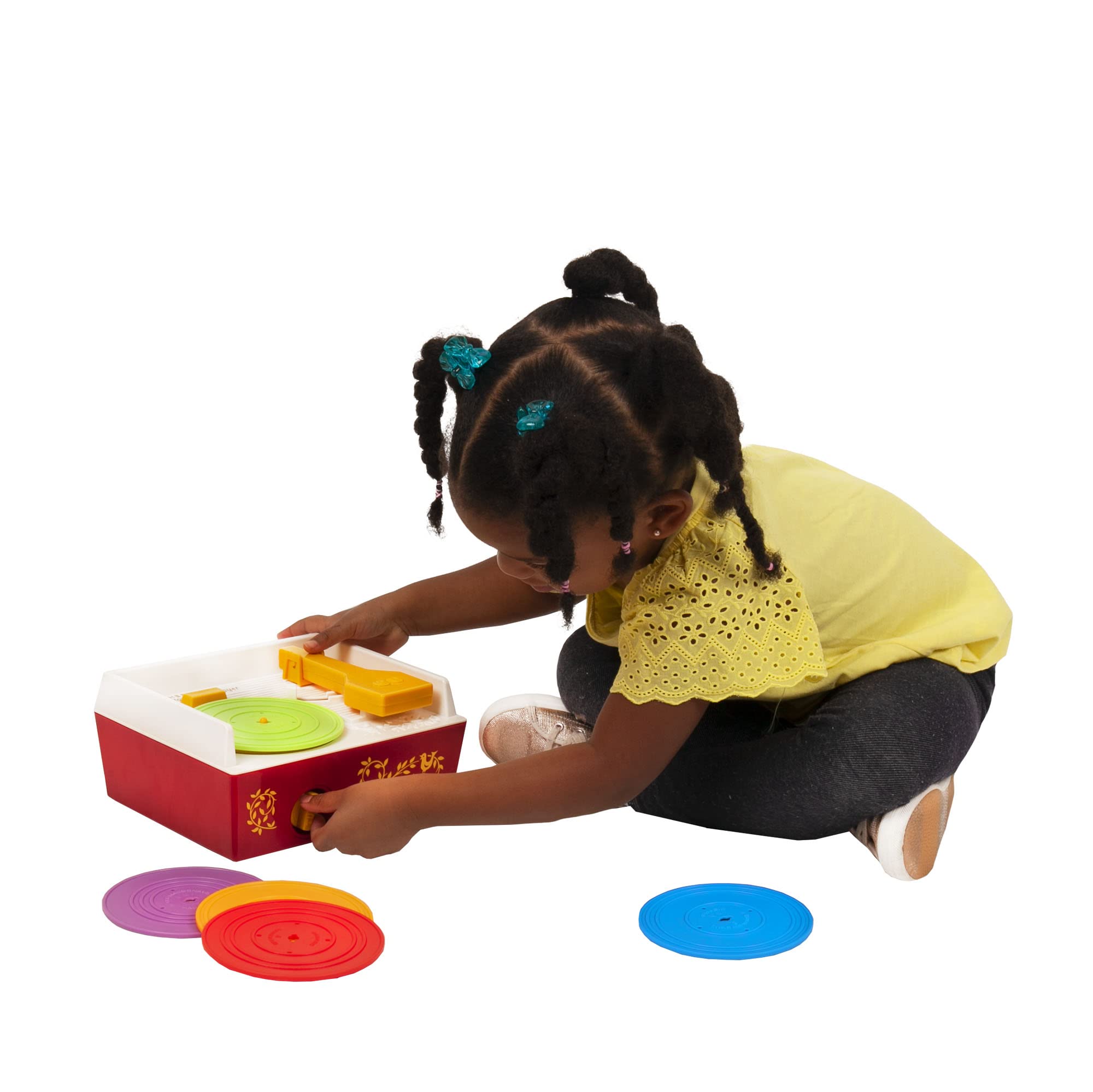 Basic Fun Fisher-Price Classics Music Box Record Player | Ages 18 Months+ | 5 Records Included 6
