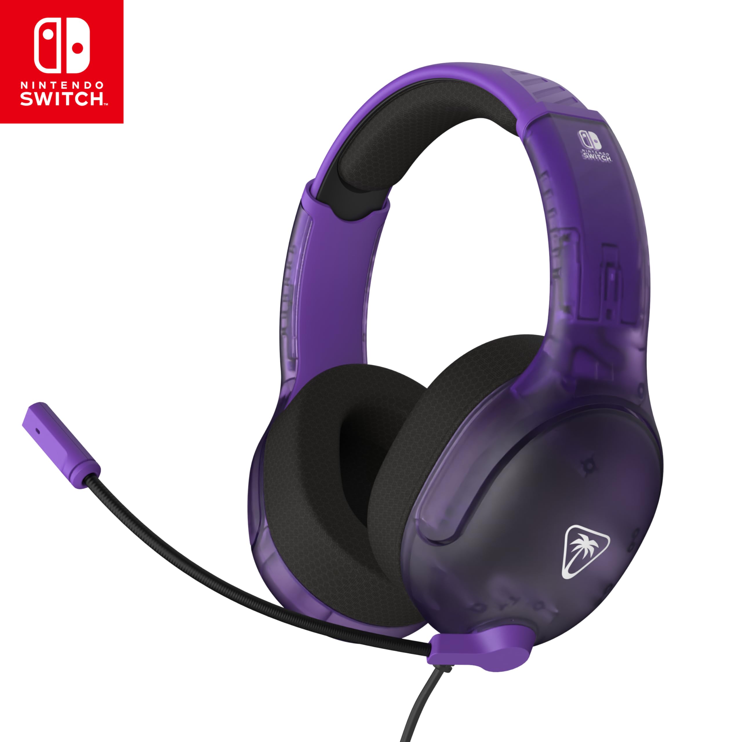 Turtle Beach Airlite Fit Ghost Purple Wired Gaming Headset for Nintendo Switch, 40mm Speakers, Flip-to-Mute Mic