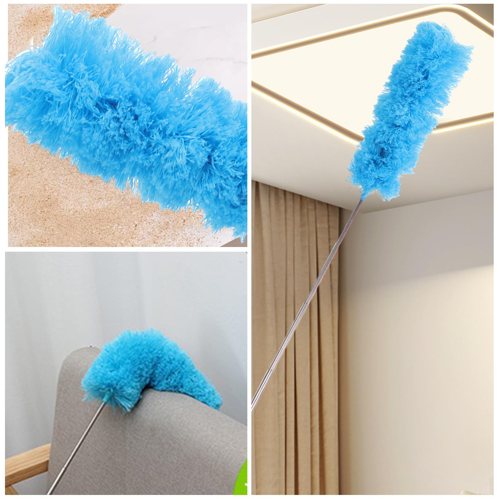 ASelected Extendable Microfiber Duster with 108" Telescoping Pole for High Ceilings, Fans & Blinds 6