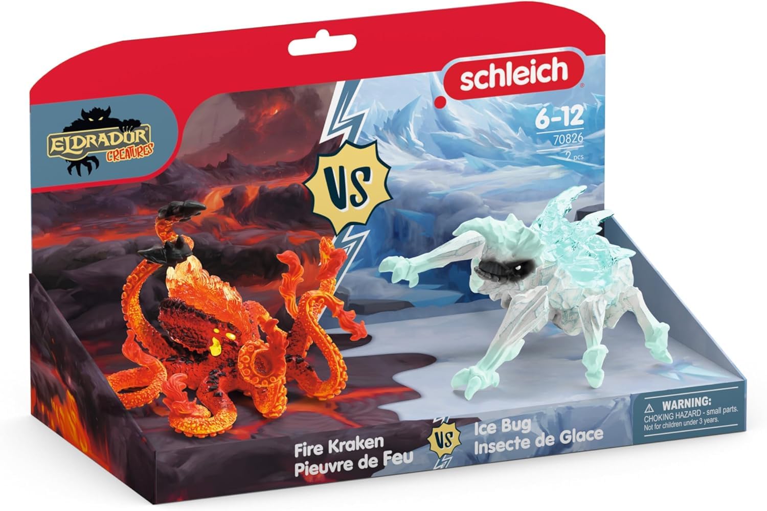 schleich 70826 Ice Bug vs. Fire Kraken Playset - Action Figures from ELDRADOR CREATURES (7+ Years) 6
