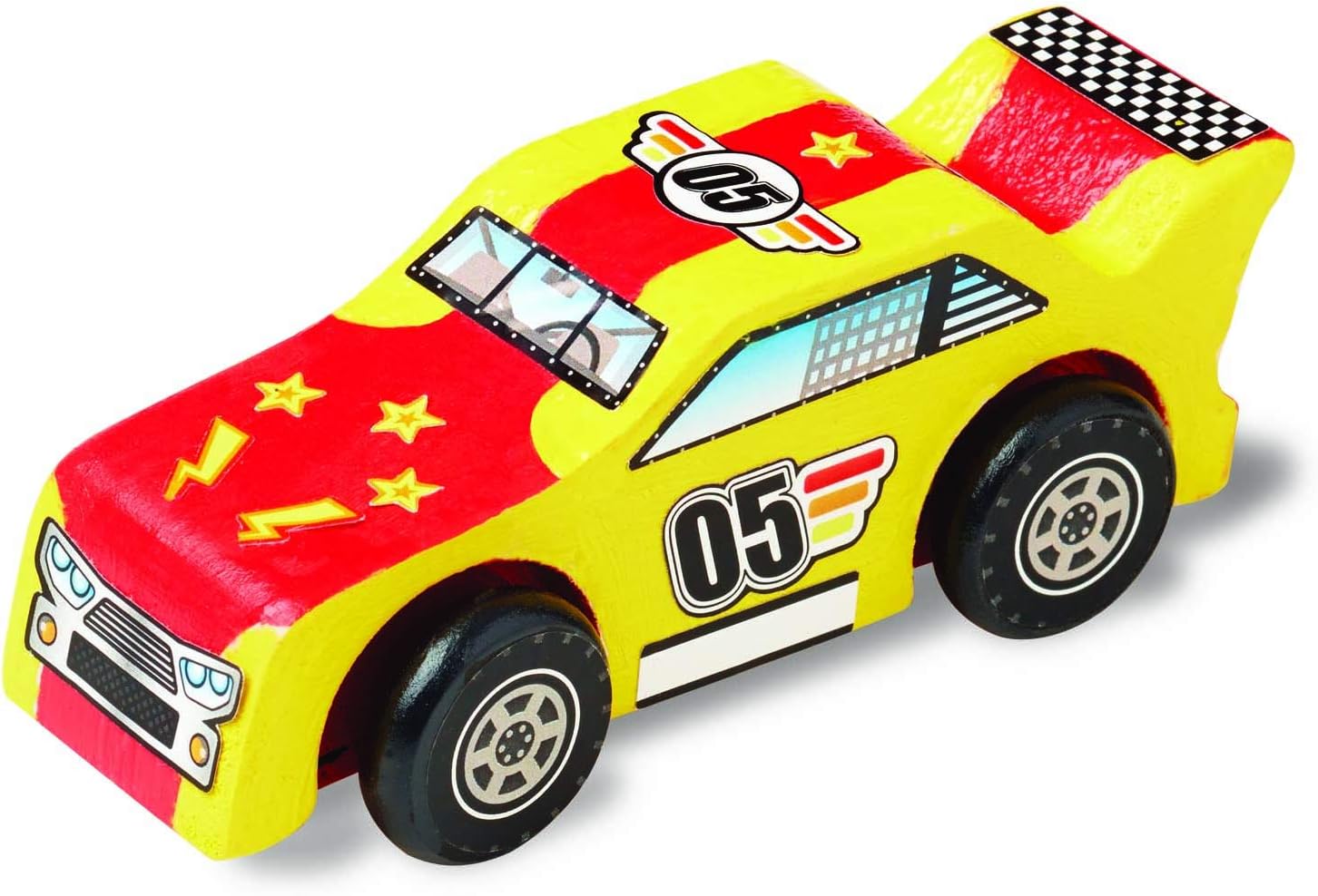 Melissa & Doug Race Car Craft Kit - Wooden DIY Assembly Toy for Kids 3+ 3