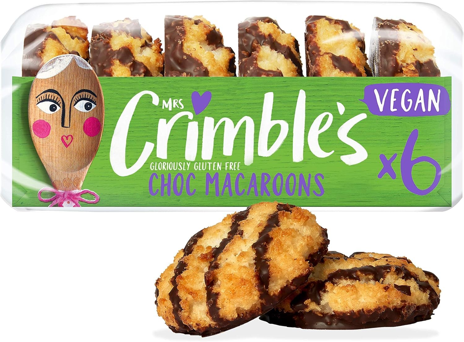 Mrs Crimble's Gluten Free Vegan Choc Covered Coconut Macaroons - 190g 8