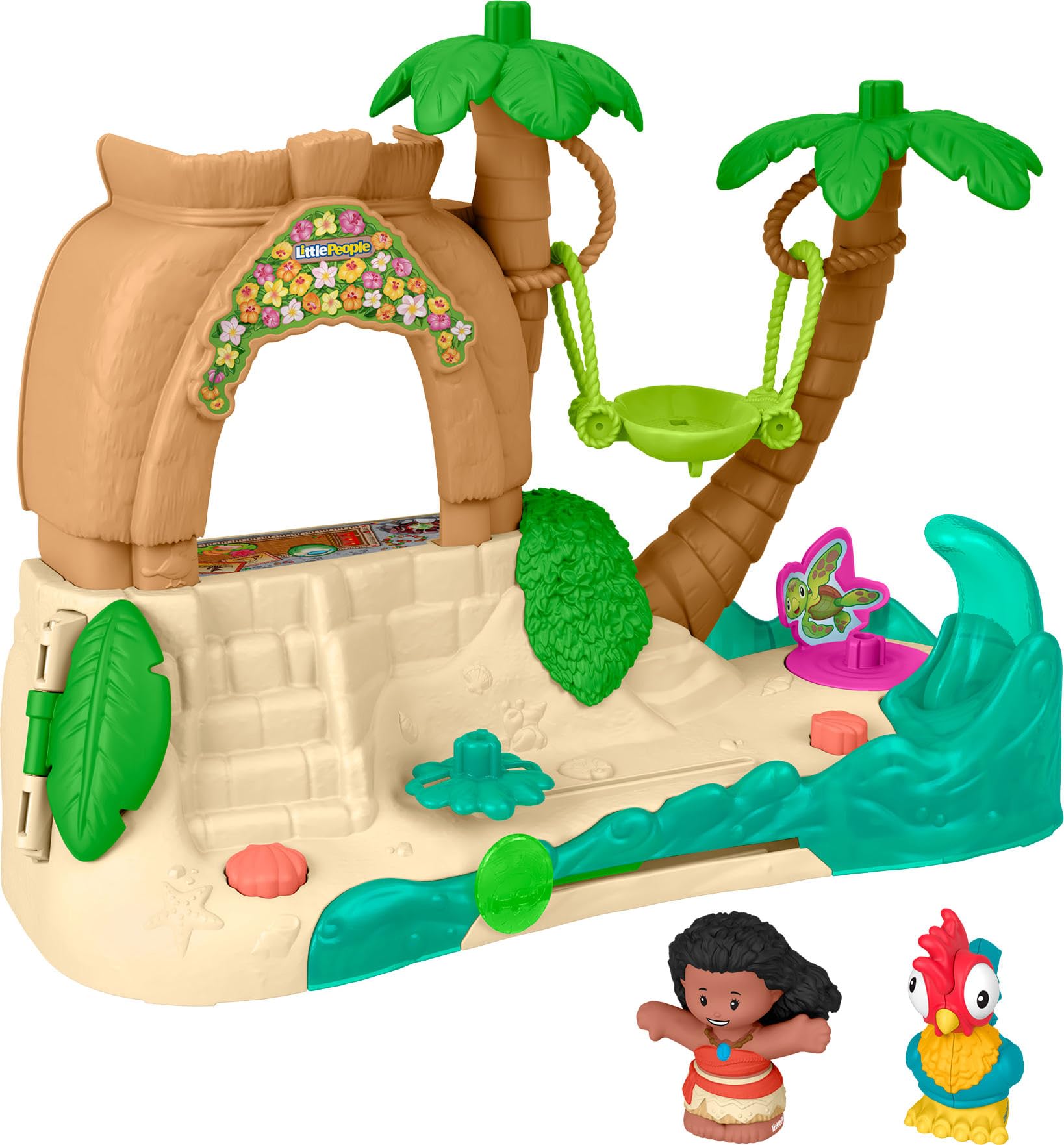 Fisher-Price Little People Disney Princess Moana Adventure Village Playset - 3-Floor Interactive Play for Toddlers