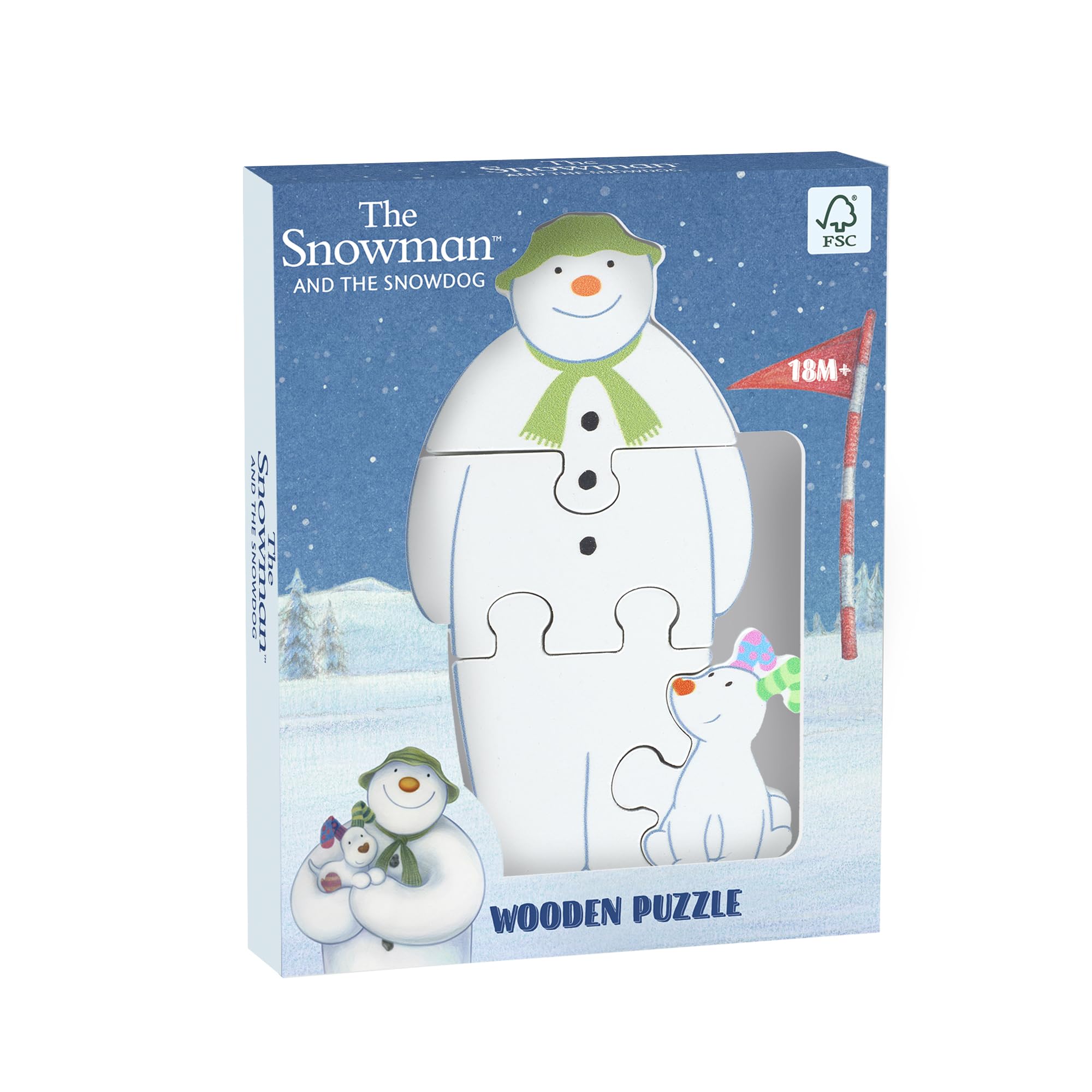 The Snowman™ and the Snowdog Wooden Puzzle - Educational Jigsaw for Toddlers 12M+ 3