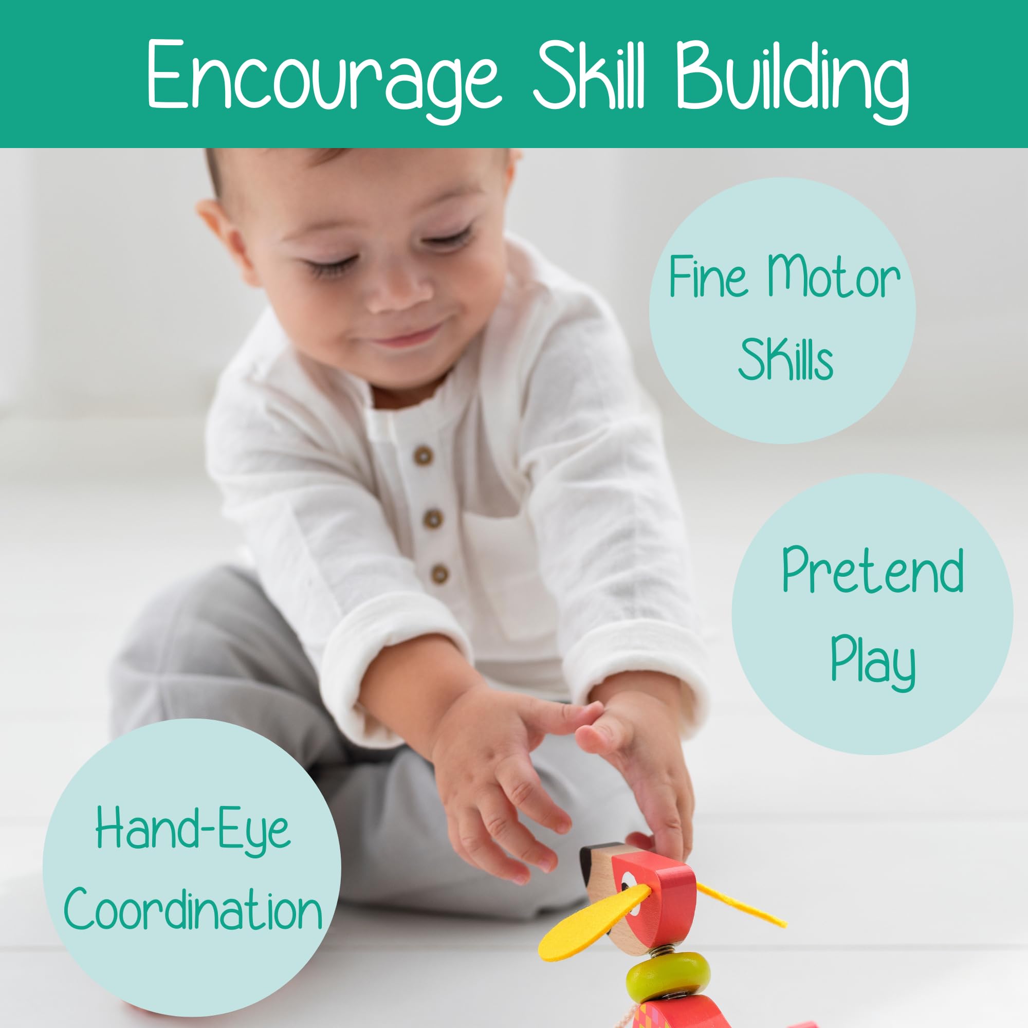 Goula 53459 Wooden Pull-Along Dog Toy - Multicolor for Toddlers 12 Months+ 9