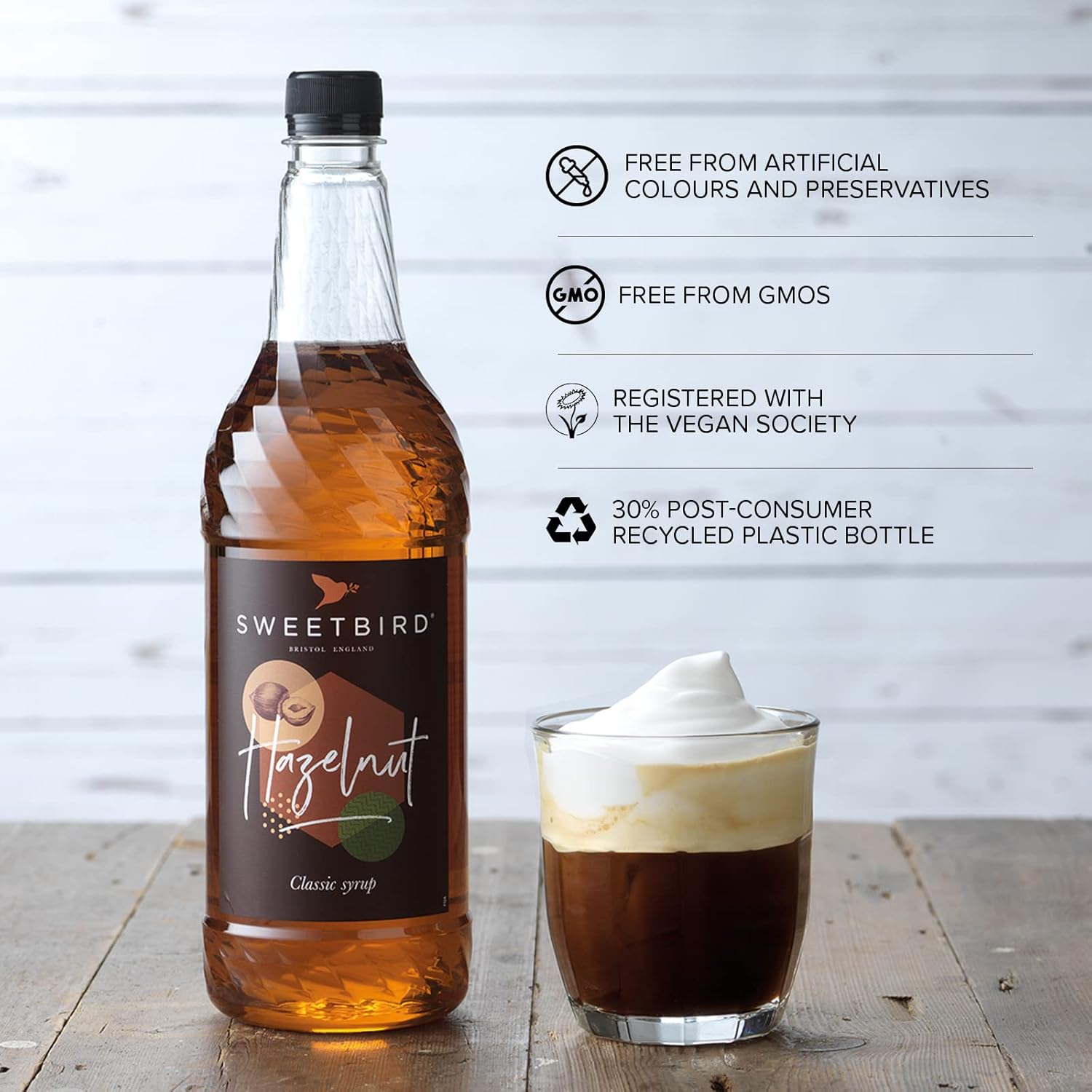 Sweetbird Hazelnut Syrup | 1 Litre | Natural Flavouring | Vegan Friendly 7