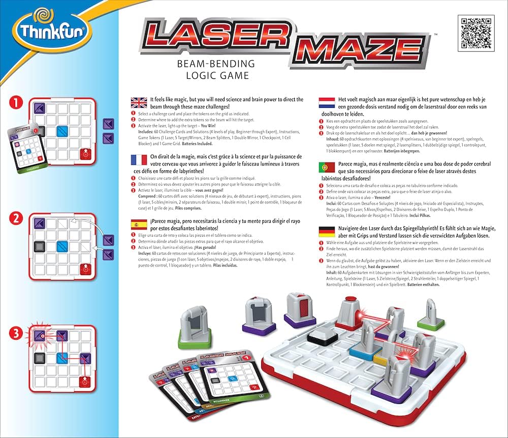 Thinkfun Laser Maze Logic Game - STEM Puzzle Challenge for Kids & Adults 8