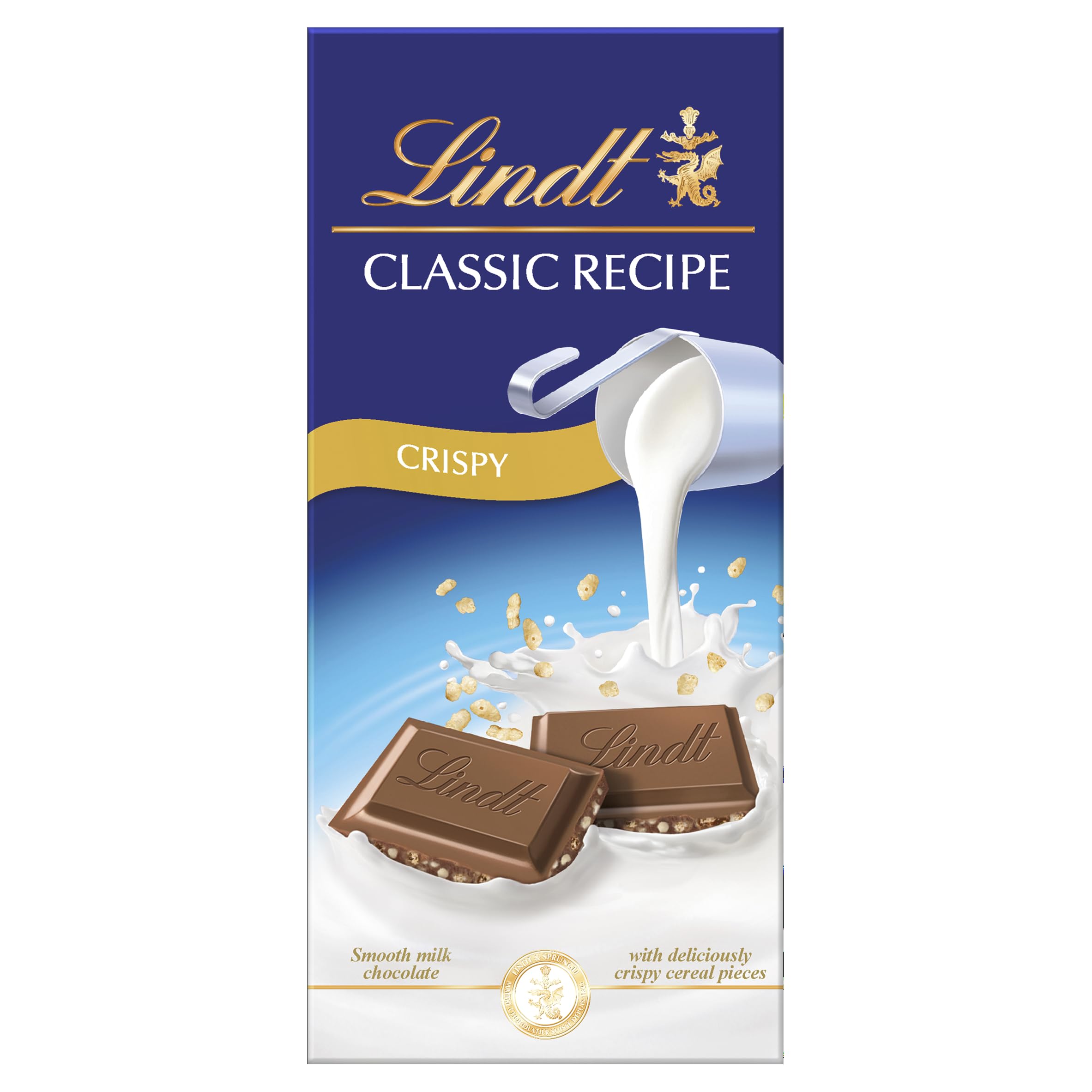 Lindt - Classic Recipe Crispy Milk Chocolate Bar 100g
