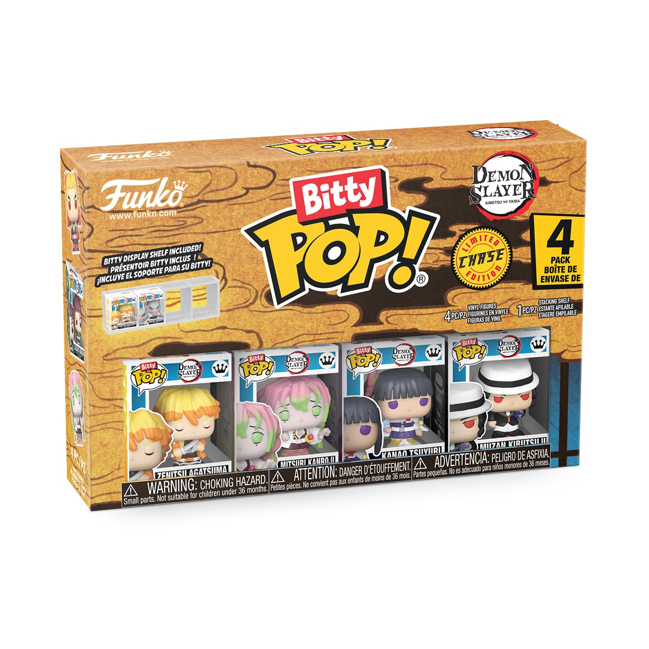 Funko Bitty POP! 4 Pack: Demon Slayer - Zenitsu Agatsuma, Mitsuri Kanroji, 1