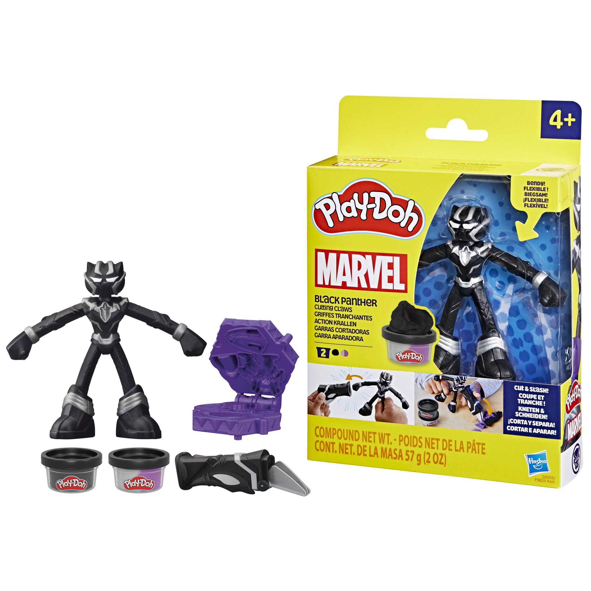 Play-Doh Marvel Black Panther Cutting Claws Action Figure Playset | Ages 4+