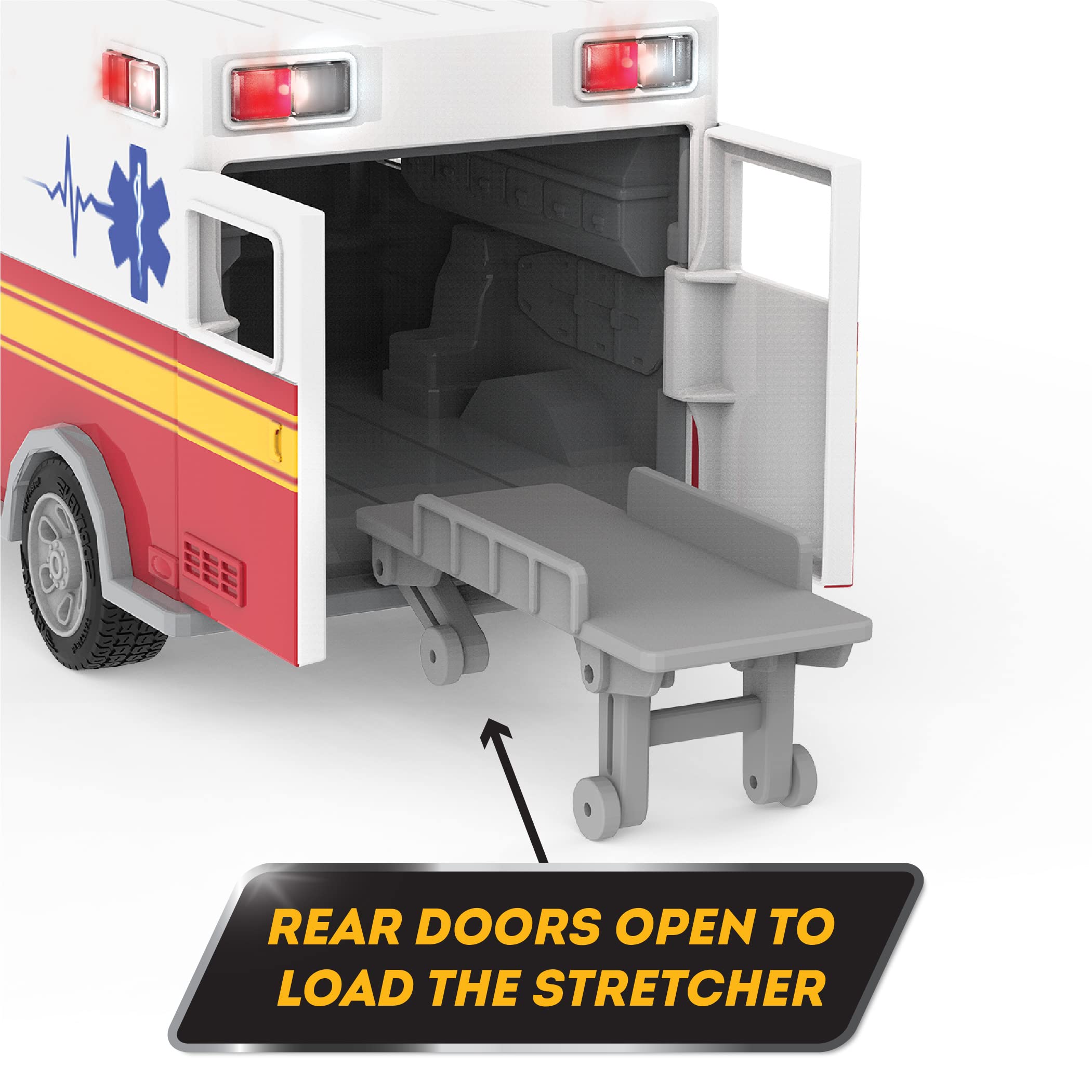 Driven by Battat Micro Ambulance - Toy Rescue Vehicle with Lights, Sounds & Movable Parts for Kids 3+ 11