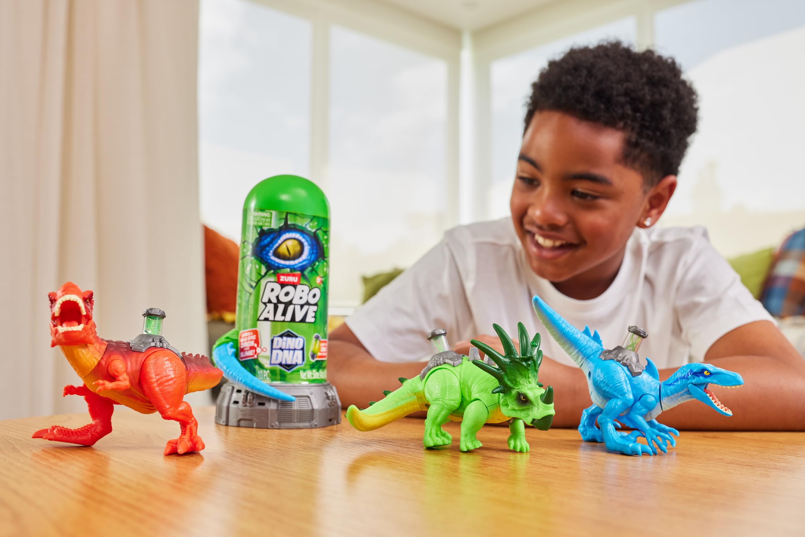 Robo Alive Dino DNA by ZURU - Light-Up DNA Helix Spine Building Set for Ages 3+ (T-Rex) 6