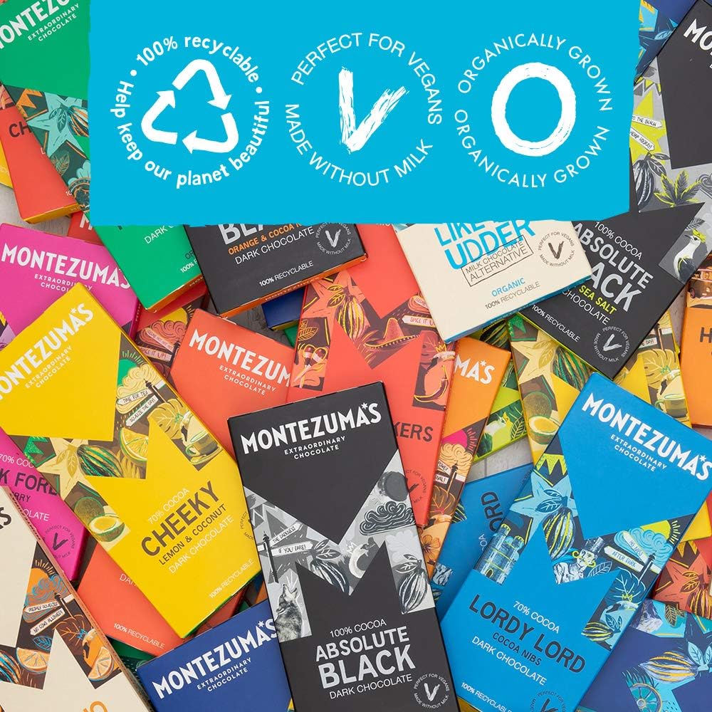 Montezuma - FitzRoy 74% Kakao Zartbitterschokoladentafel Bio Vegan Glutenfrei 8