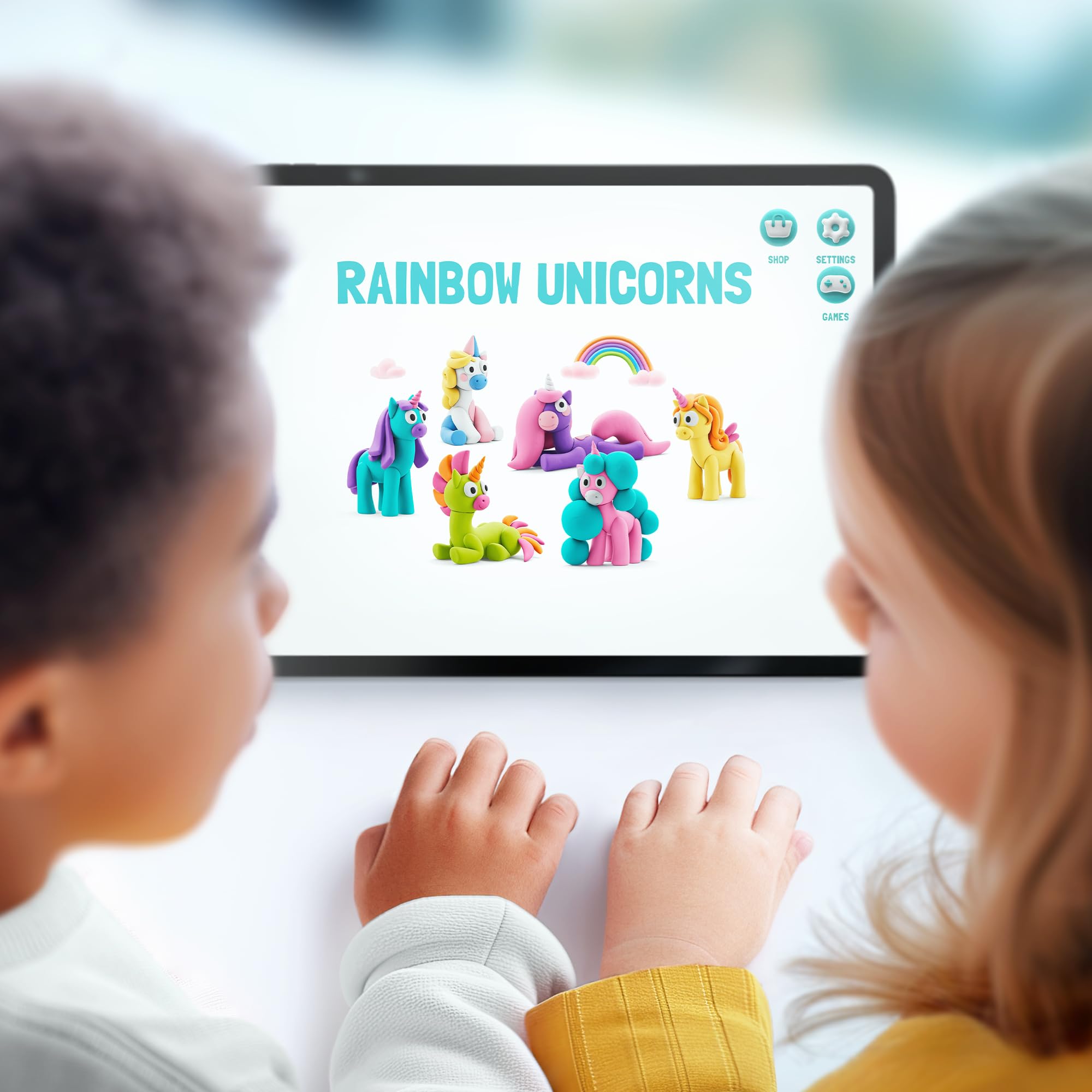 HEY CLAY Rainbow Unicorns Set - Air-Dry Clay Kit for Kids Ages 3+ 6