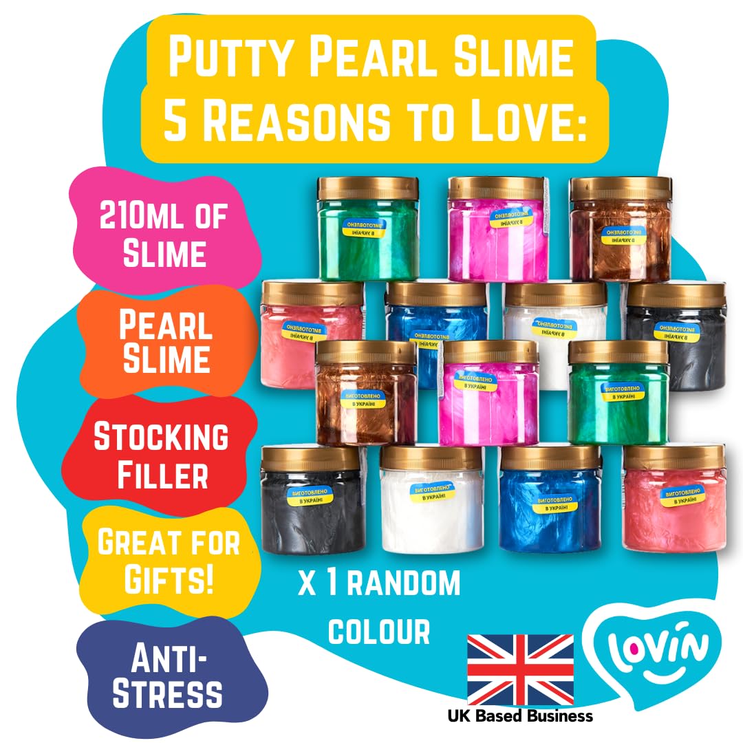 Lovin Slime Putty Pearl 210ml - Metallic Stretchy Sensory Fidget for Kids & Adults 6
