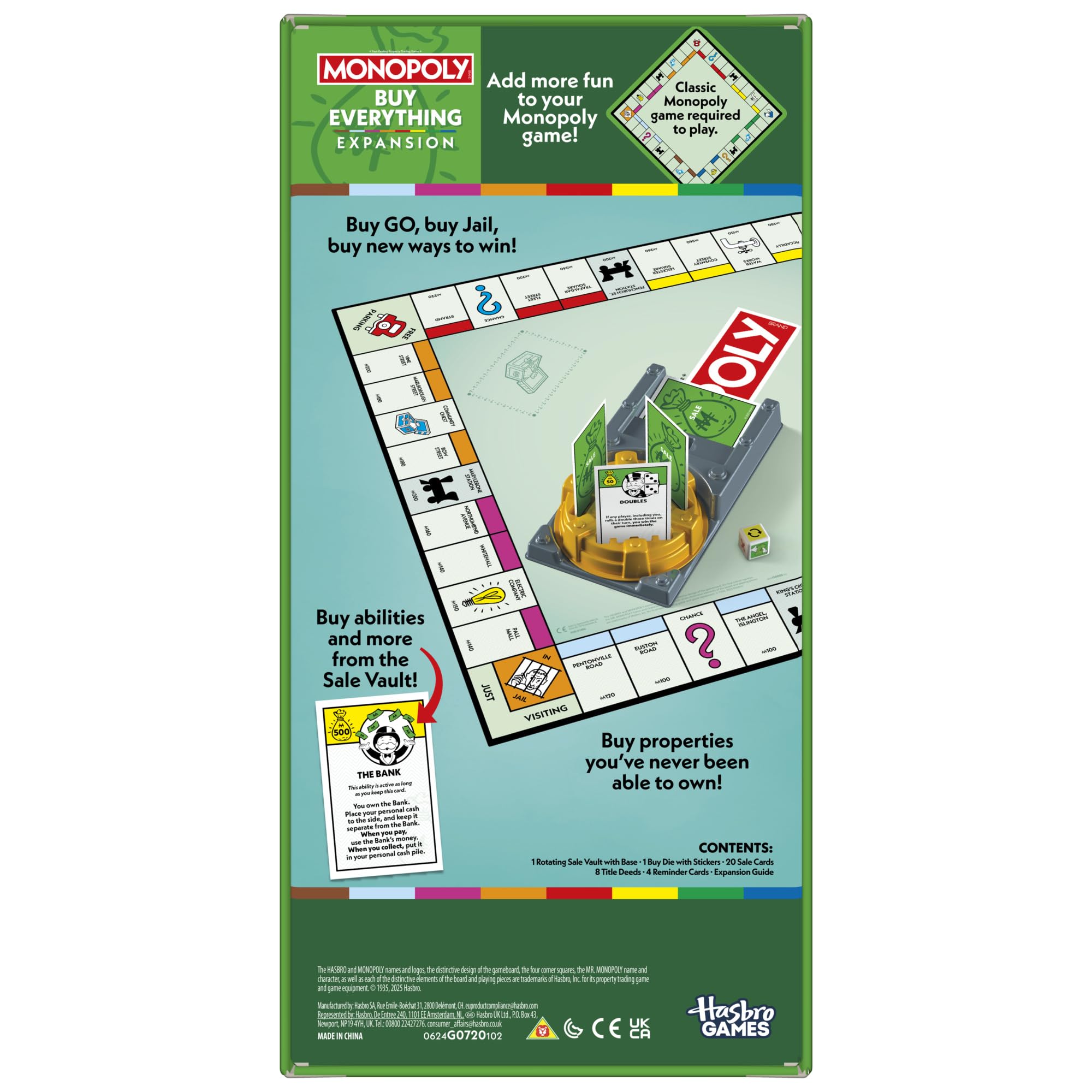 Monopoly Buy Everything Expansion - Play in Half the Time | Classic Edition | Ages 8+