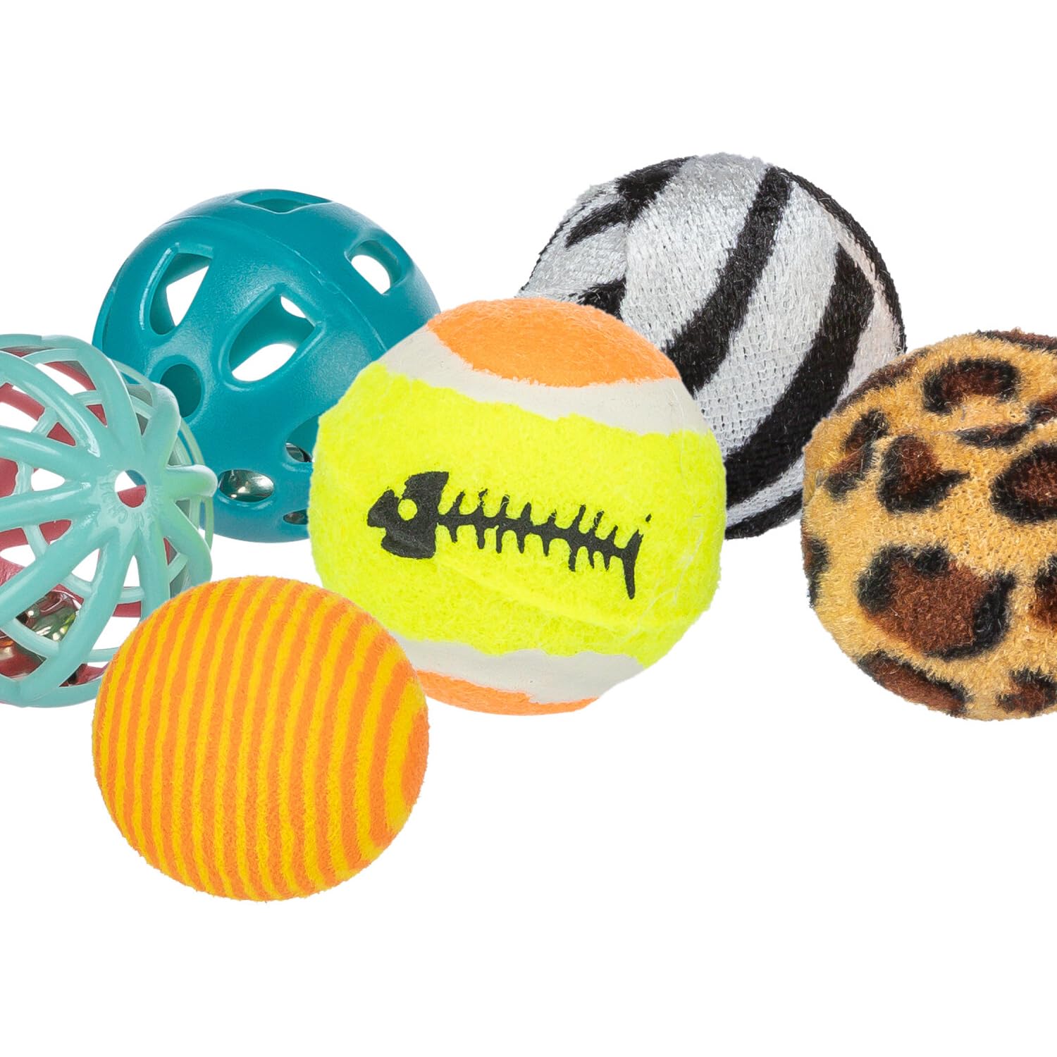 TRIXIE Rubber Nub Balls - Pack of 4 for Cats and Small Pets 8