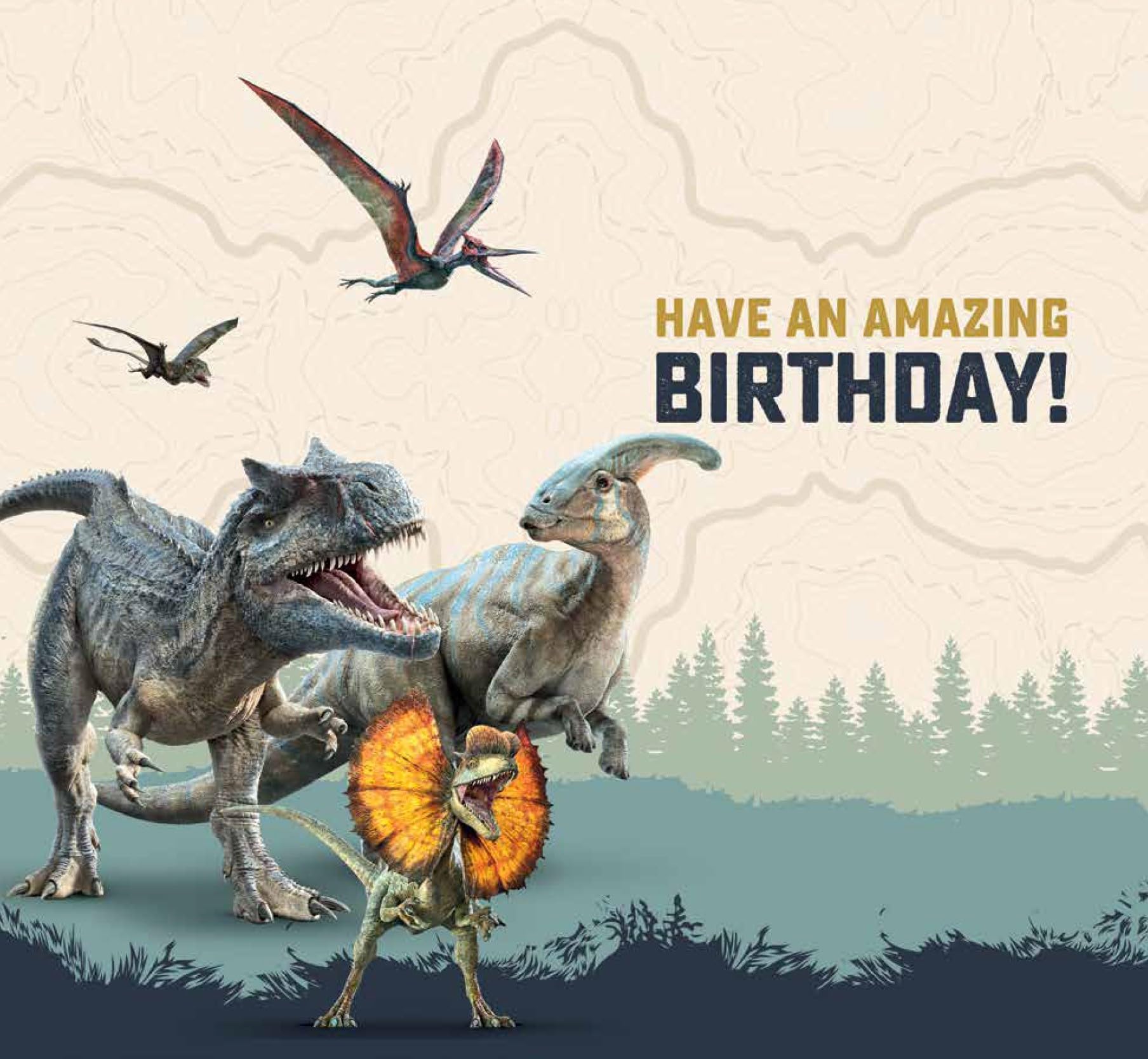 Danilo Promotions LTD Jurassic World Age 6 Birthday Card | Officially Licensed | 9 x 5 Size