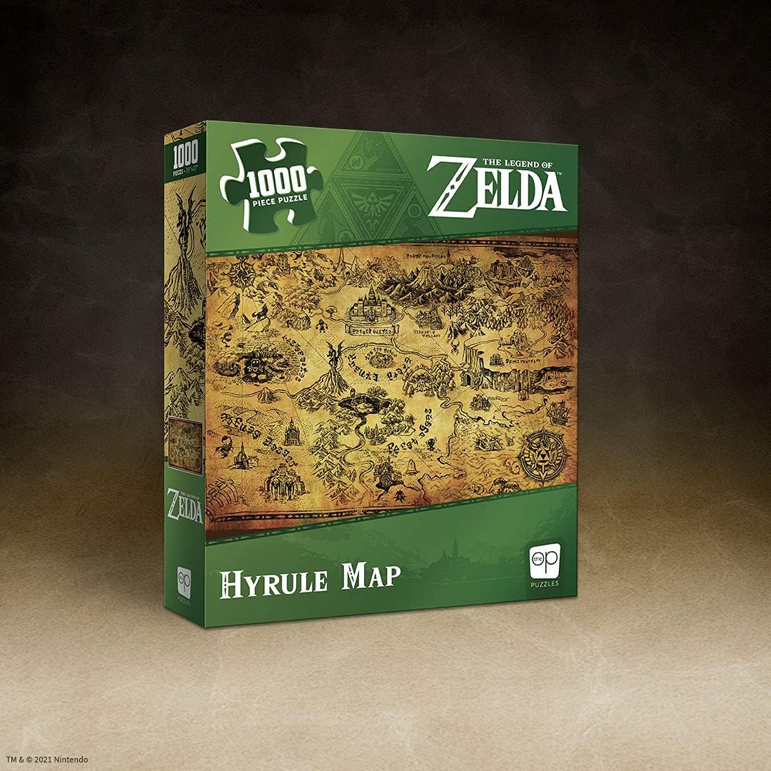 USAopoly Zelda Hyrule Map Puzzle - 1000 Pieces, Ages 8+