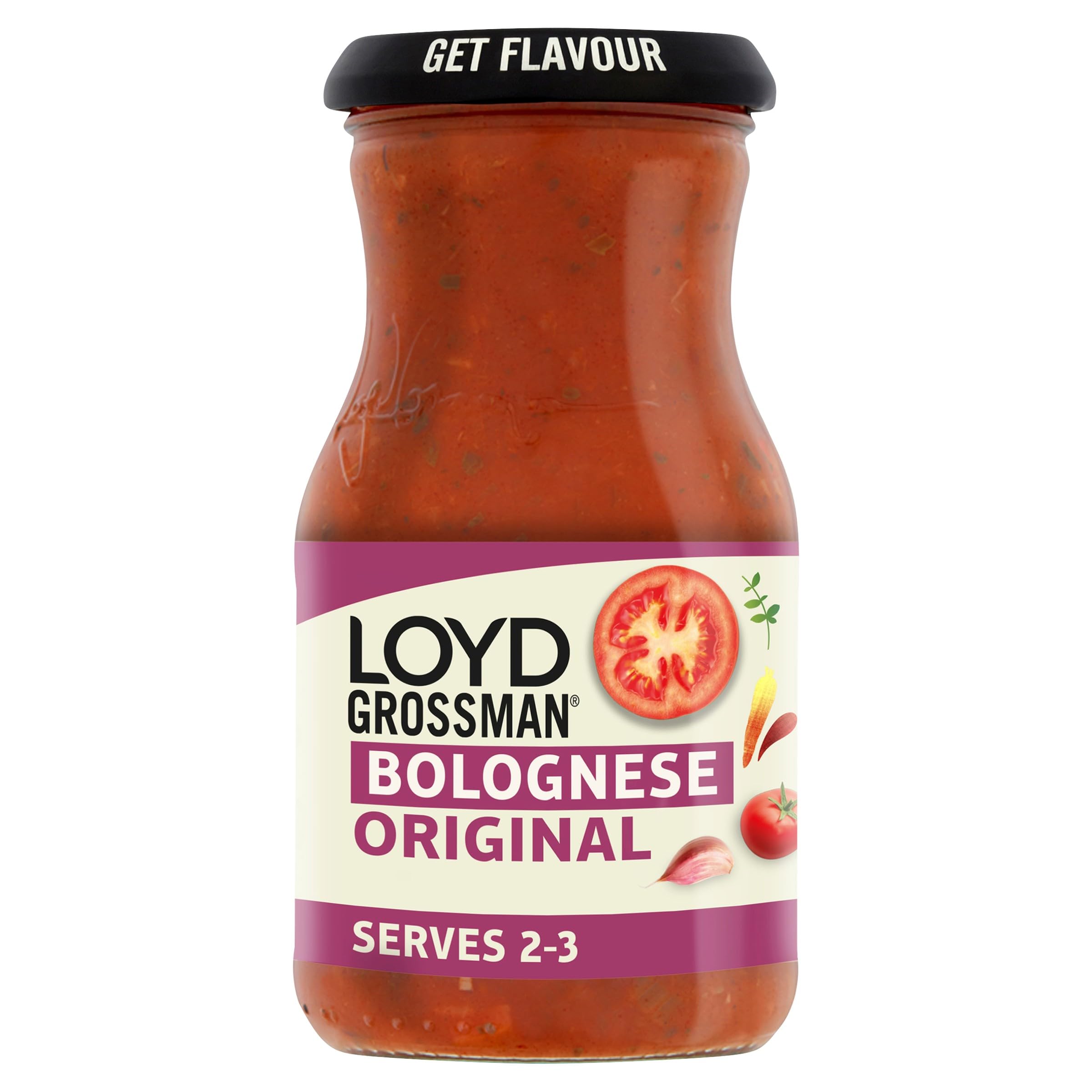 Loyd Grossman Italian Bolognese Original Sauce – Made With Italian Tomatoes, 350g