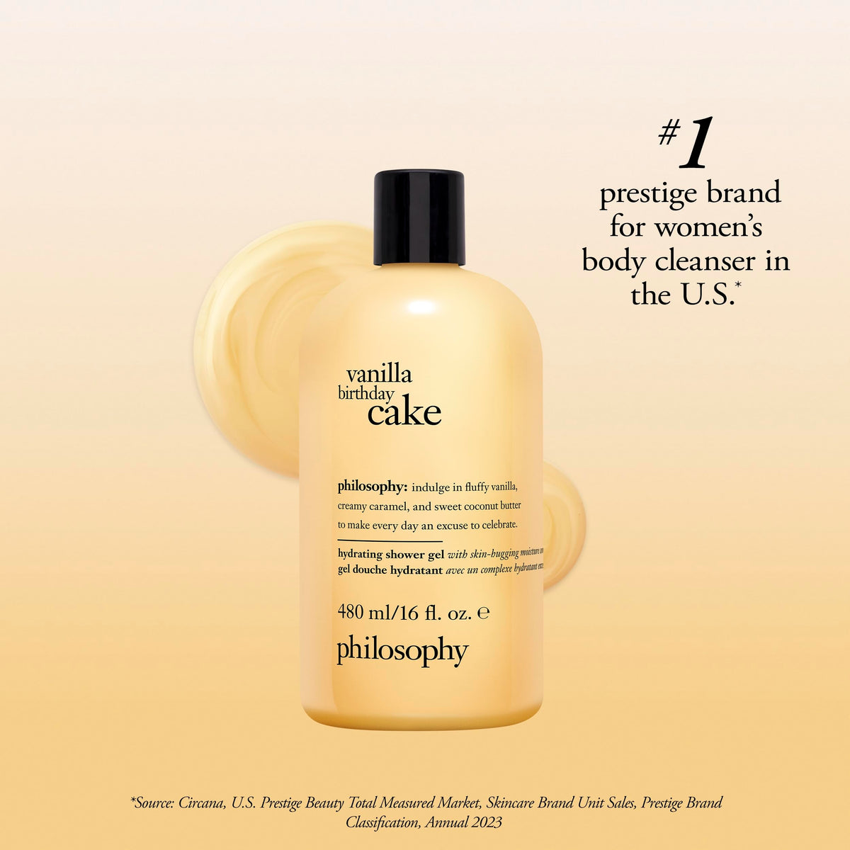 philosophy Vanilla Birthday Cake Shower Gel - Cleanses & Conditions | 480 ml