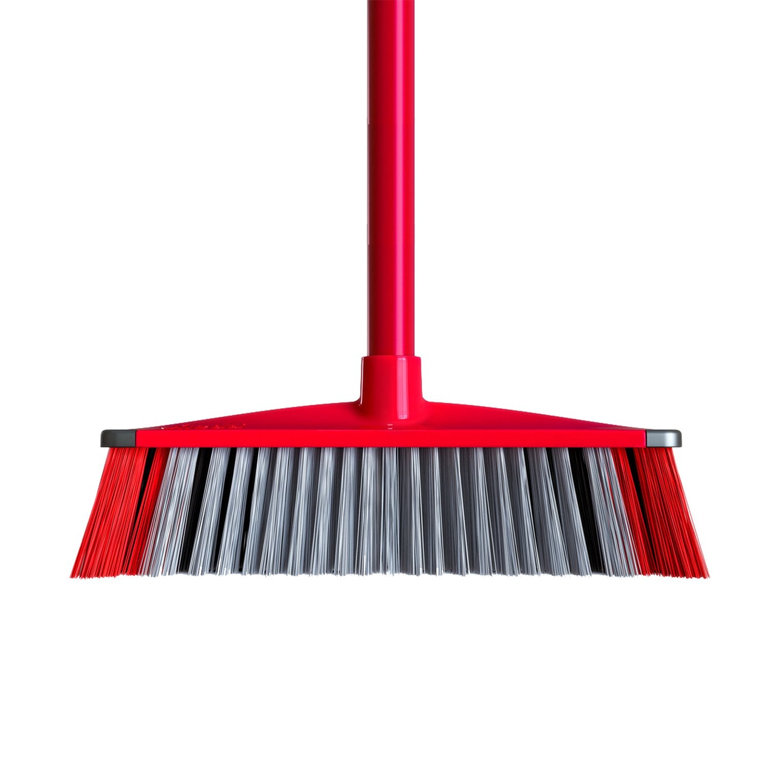 Vileda 3Action Broom Plus Long Handled Dustpan Set, Red