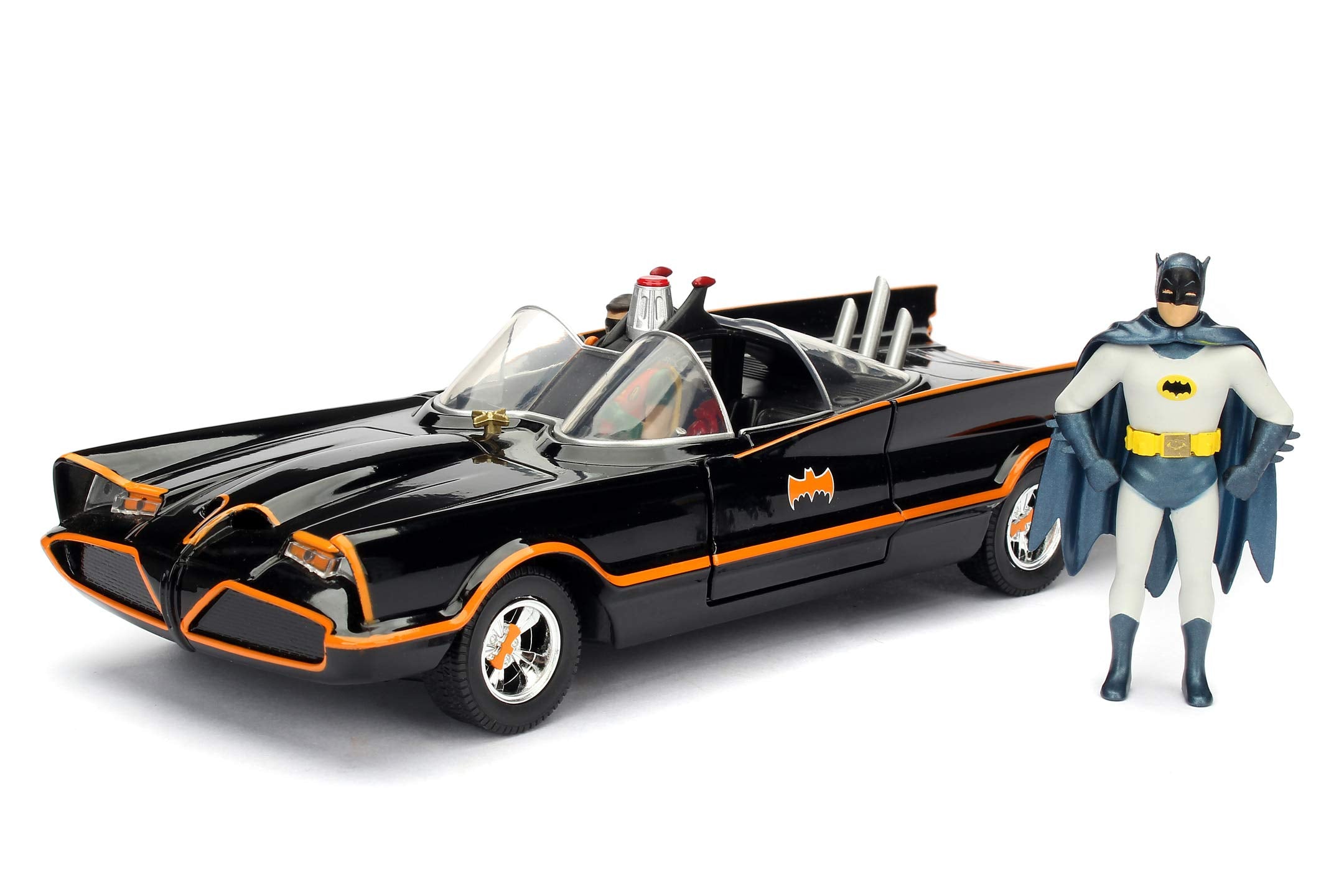 1966 Batman Classic Batmobile 1:24 Scale Die-Cast Replica with Adam West Figure