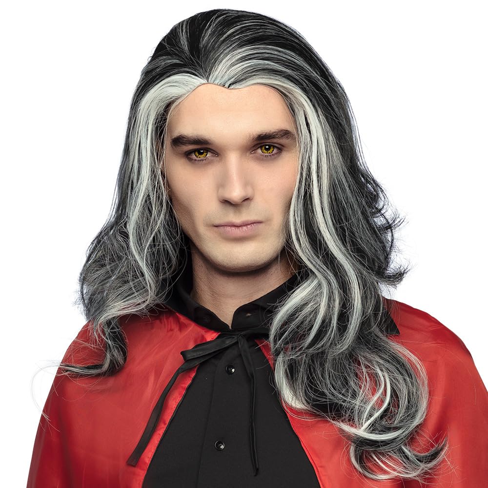 Boland Angry Louis 86083 Long Black and White Synthetic Wig 4