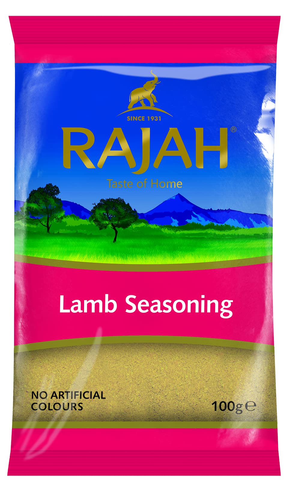 Rajah Spices Lamb Steak Seasoning Powder | 100g Resealable Bag | No Artificial Colours or Additives