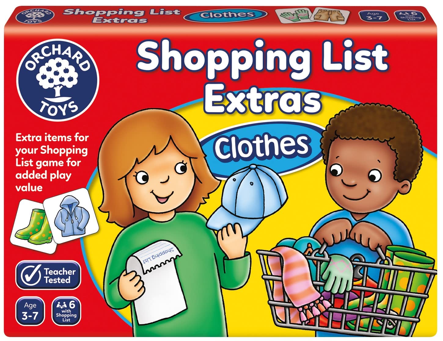 Orchard Toys Shopping List Clothes Extras Pack - Board Game Expansion for Kids