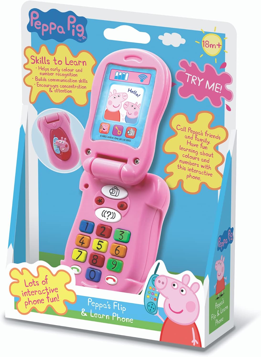 Peppa Pig Flip &amp; Learn Spielzeugtelefon für Kinder 6