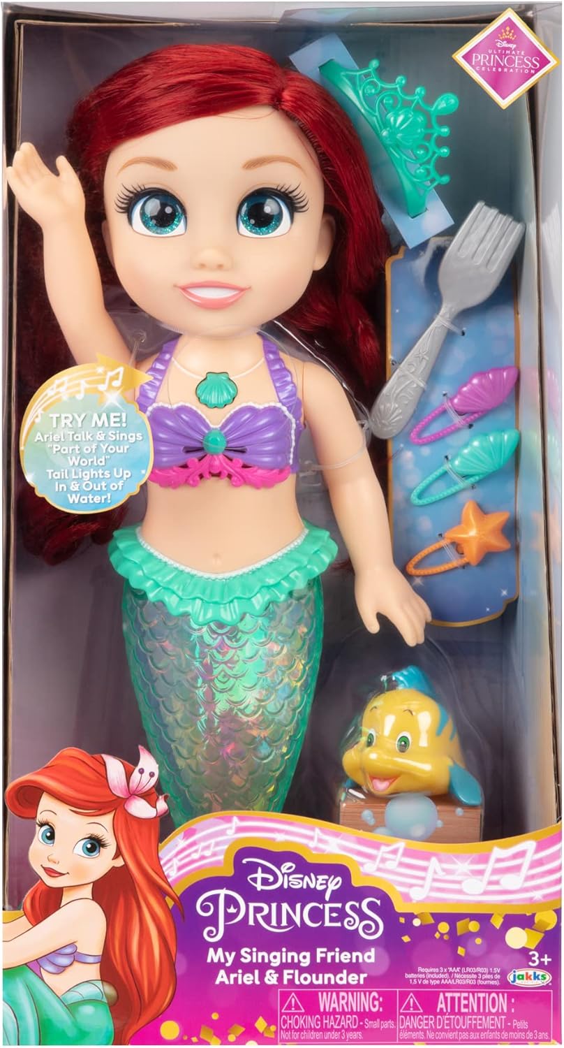 Disney Princess My Singing Friend Ariel Doll - 14" Singing & Light-Up Feature Doll 11