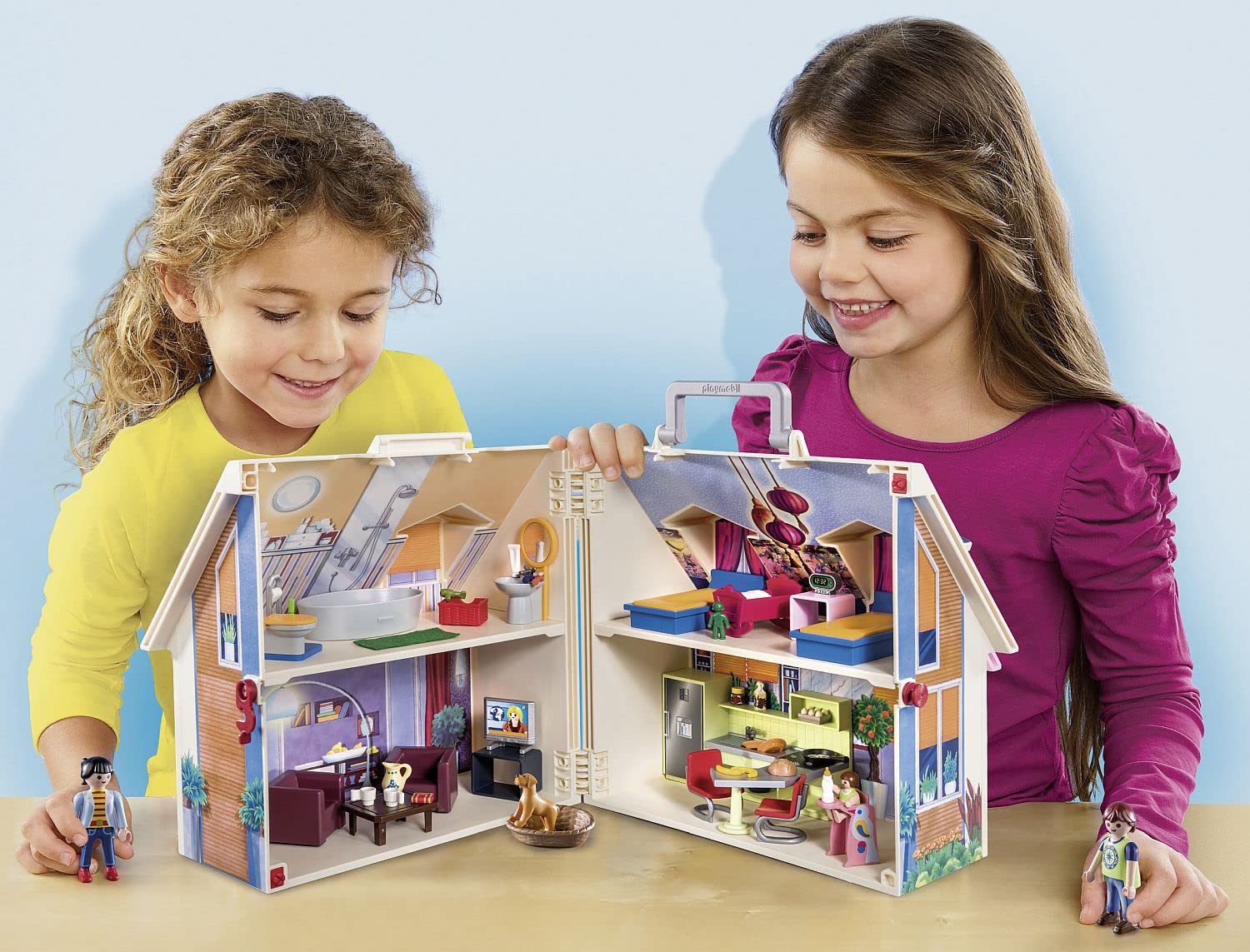 Playmobil Take Along Modern Doll House 70985 - Portable Fold-Out Playset for Ages 4+ 6