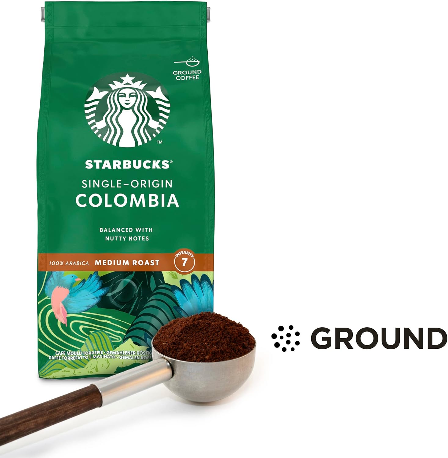 STARBUCKS Single-Origin Colombia Medium Roast Ground Coffee 200g (Pack of 6) 6